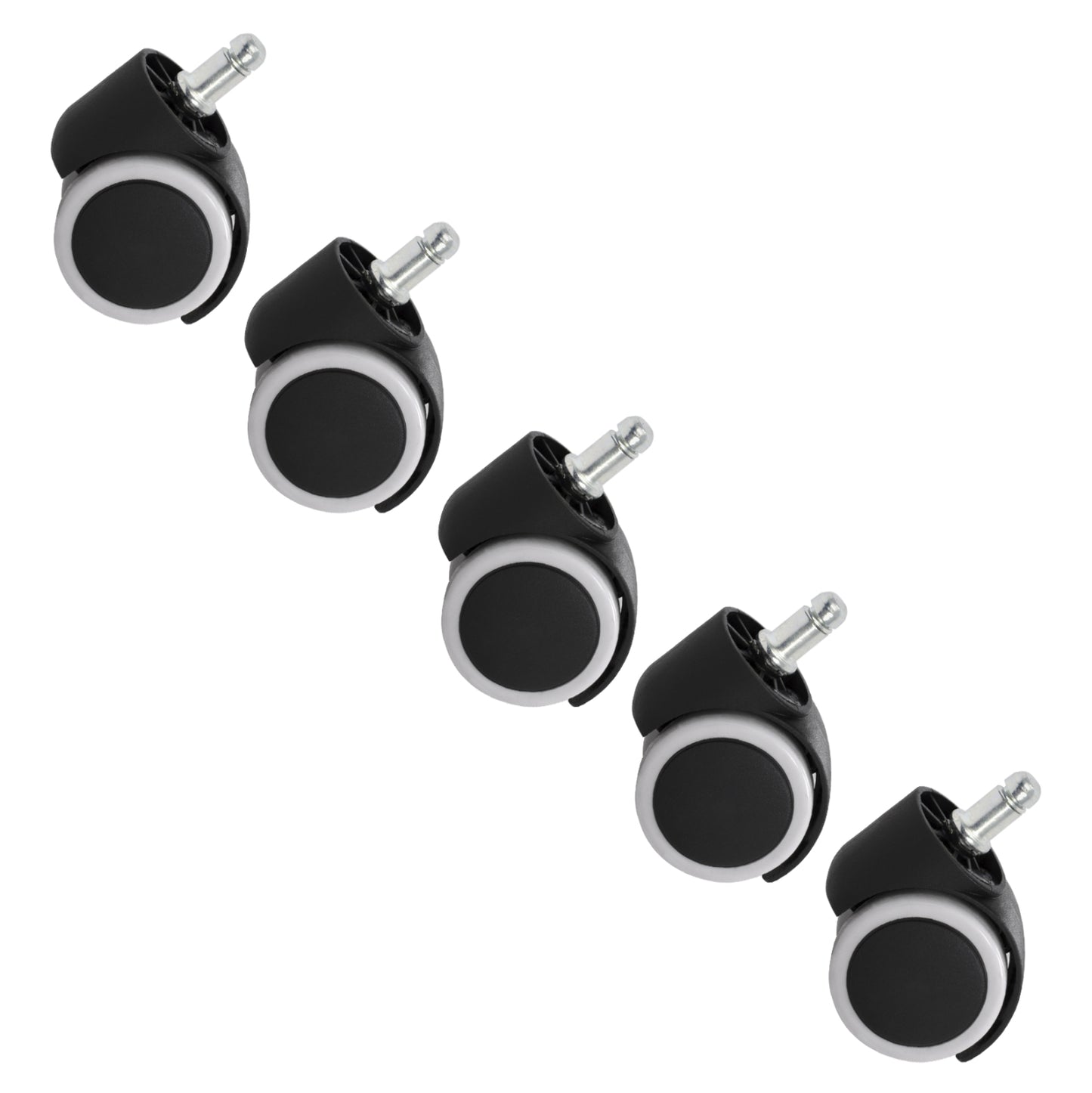 Spare part of coasters set 5pieces from office chair HM1093.01, ΗΜ1053, ΗΜ1054, ΗΜ1057
