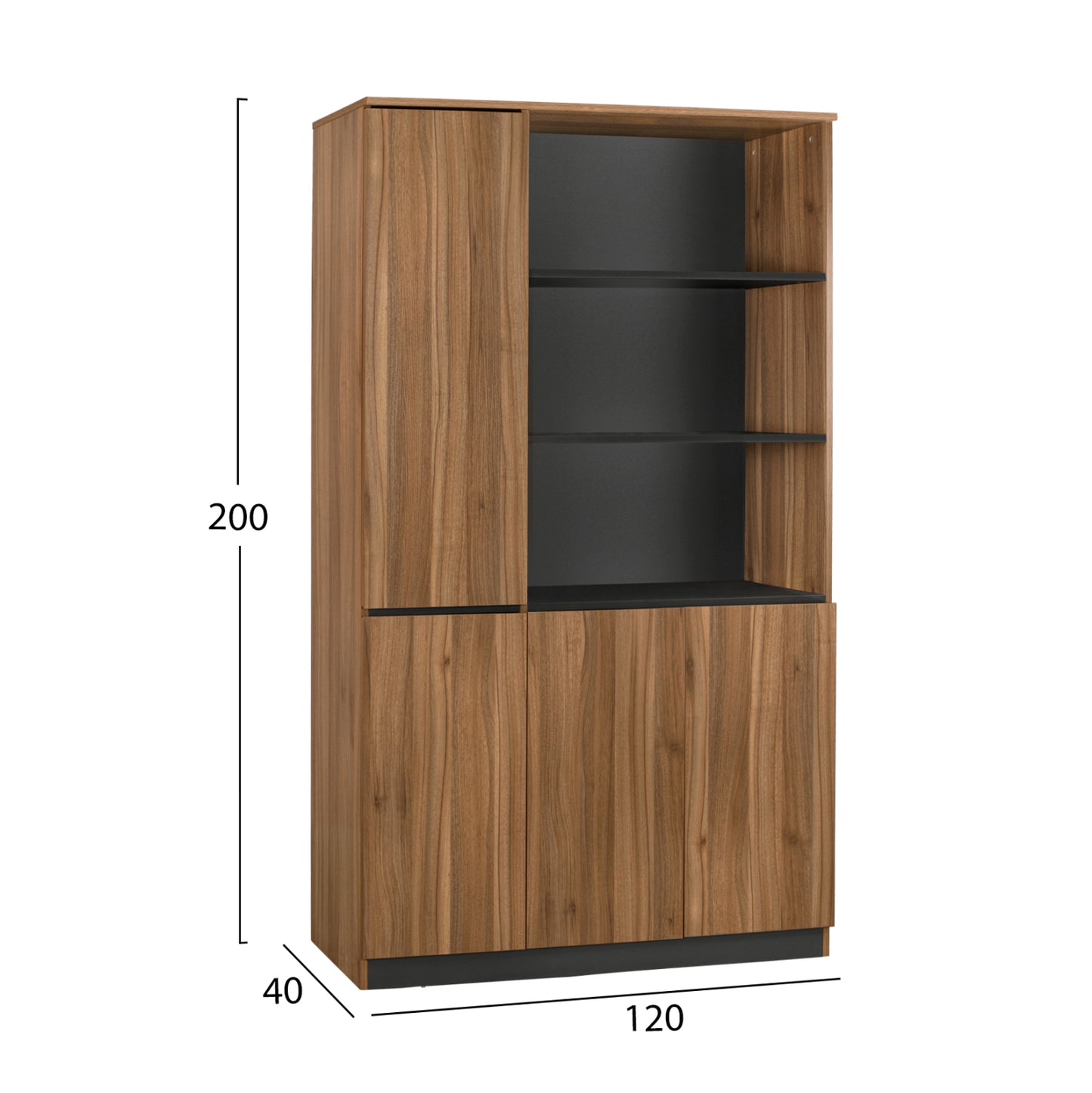 Professional office library Supreme 120x40x200Η HM2353
