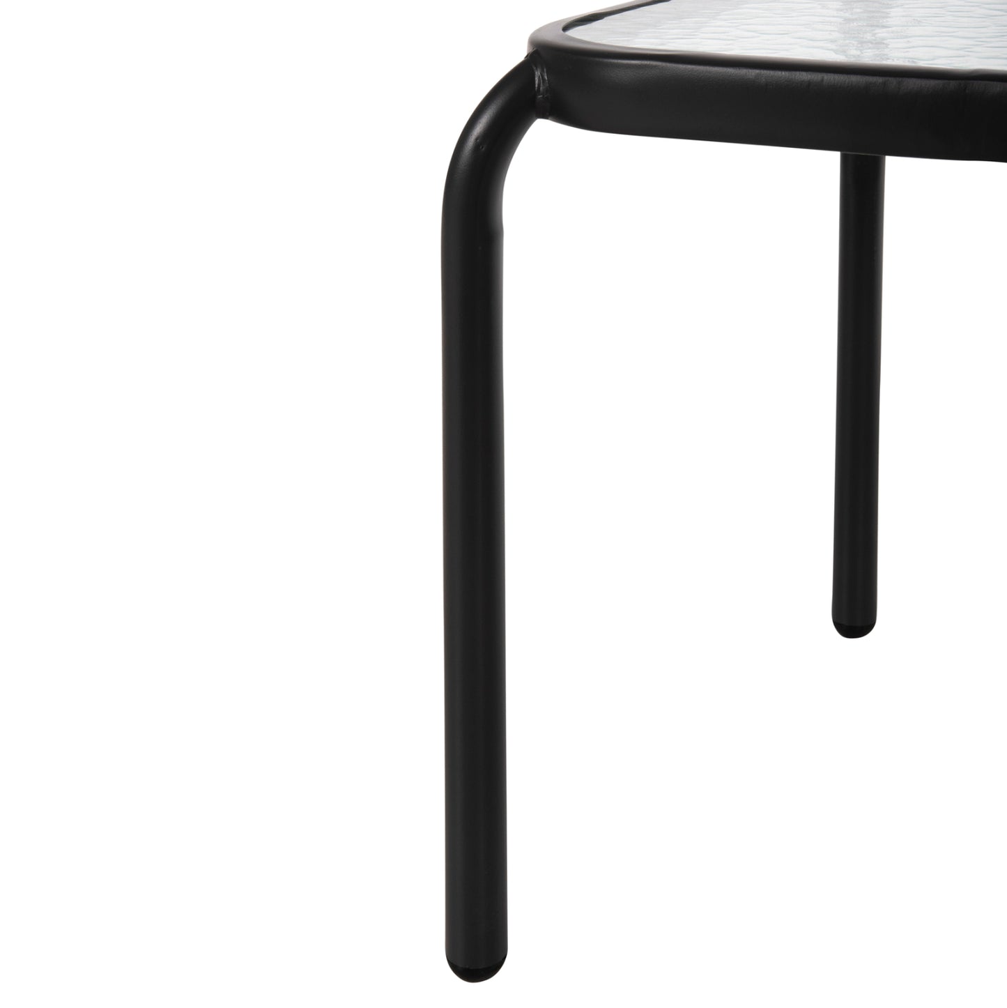 OUTDOOR SIDE TABLE SQUARE DIDO HM5975.01 METAL IN ANTHRACITE-GLASS 41x41x43Hcm.