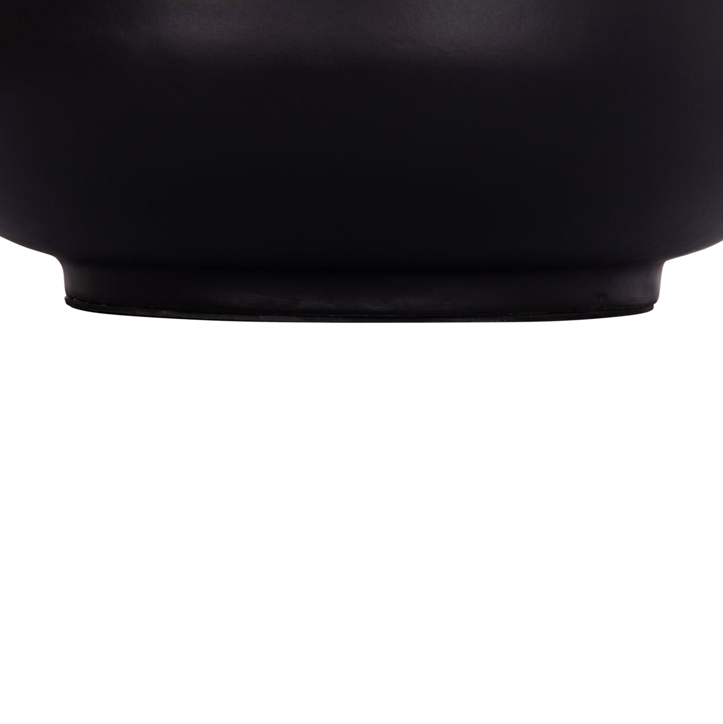 DECORATIVE FLOOR VASE LINTER HM4662.01L FIBER CEMENT IN BLACK--TEAK WOOD Φ41x47Hcm.