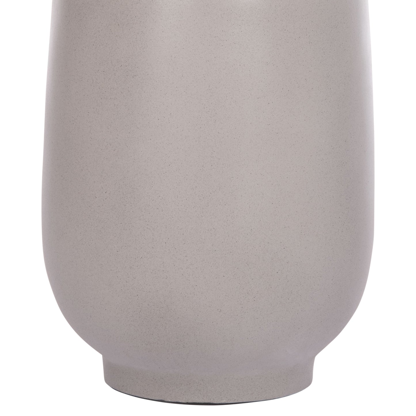 DECORATIVE FLOOR VASE LINTER HM4662.03S FIBER CEMENT IN GREY--TEAK WOOD Φ34x60Hcm.