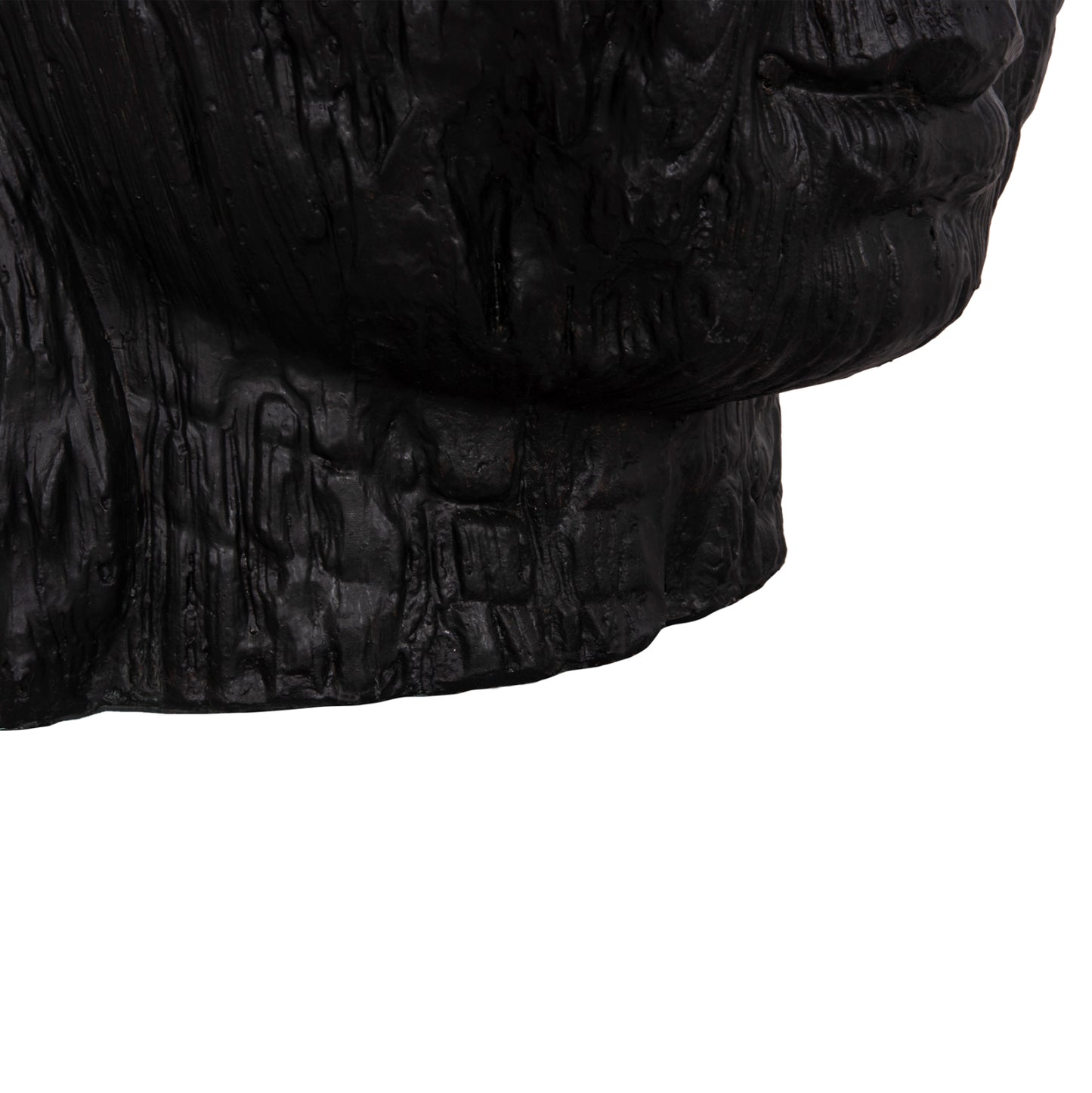 FLOOR DECORATION BUDDHA HEAD HM4385.01 PLASTER IN BLACK 90x90x100Hcm.