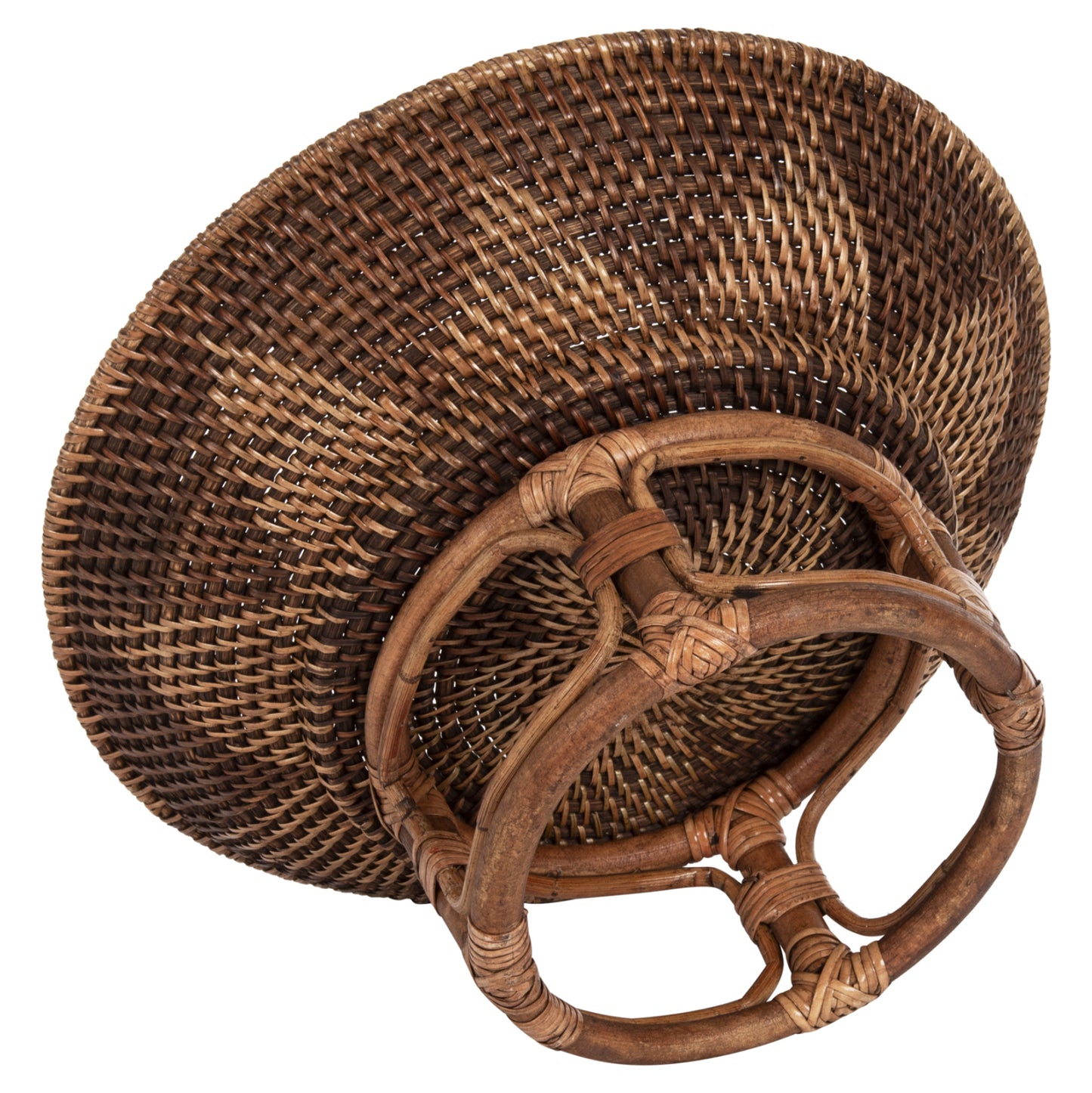 DECORATIVE BOWL WITH BASE HM4270 KETAK WICKERWORK Φ35x18Hcm.