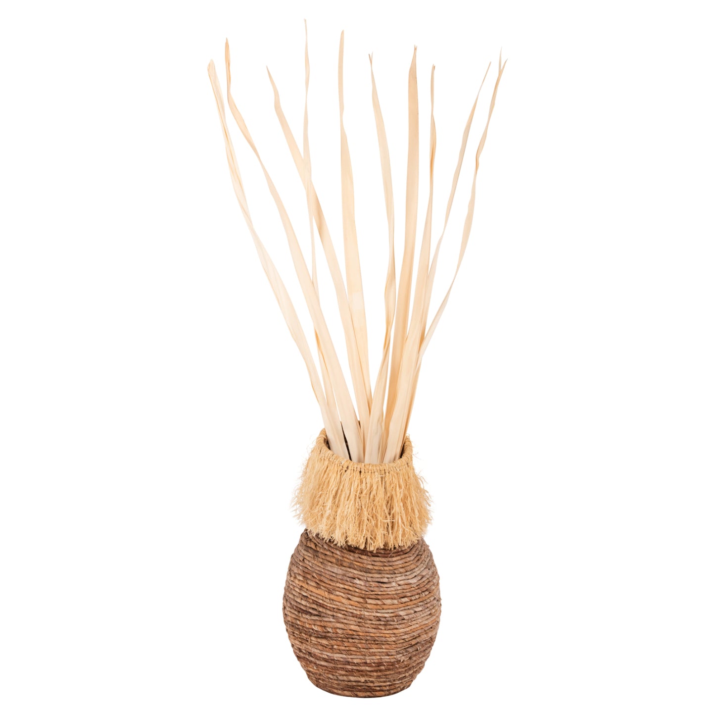 DECORATIVE DRIED SWORD LEAF BOUQUET HM7964 10PCS NATURAL 120Hcm.