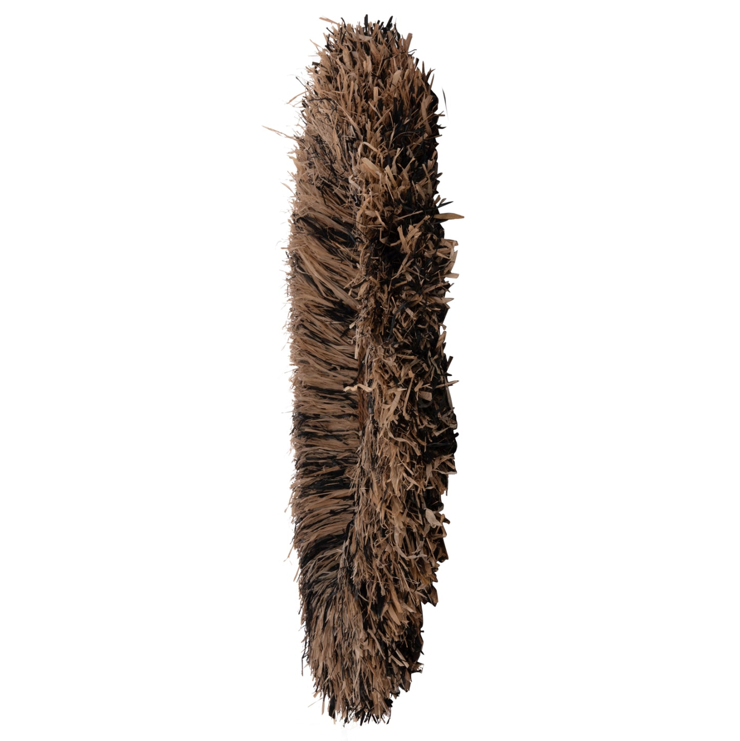 DECORATIVE WALL MIRROR GRESSO HM4712 BANANA FIBERS IN NATURAL-BLACK 90x100Hcm.