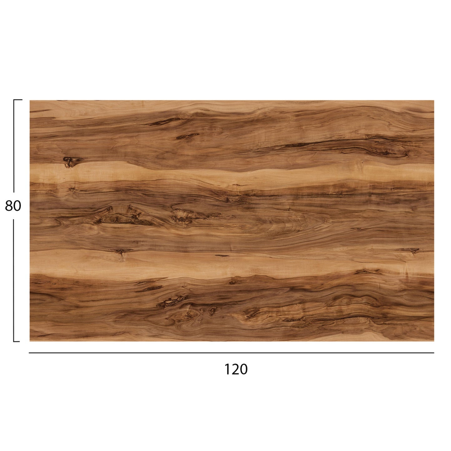 HPL TABLETOP HM5840.30 RECTANGULAR IN INDIAN SHEESHAM 120x80cm.