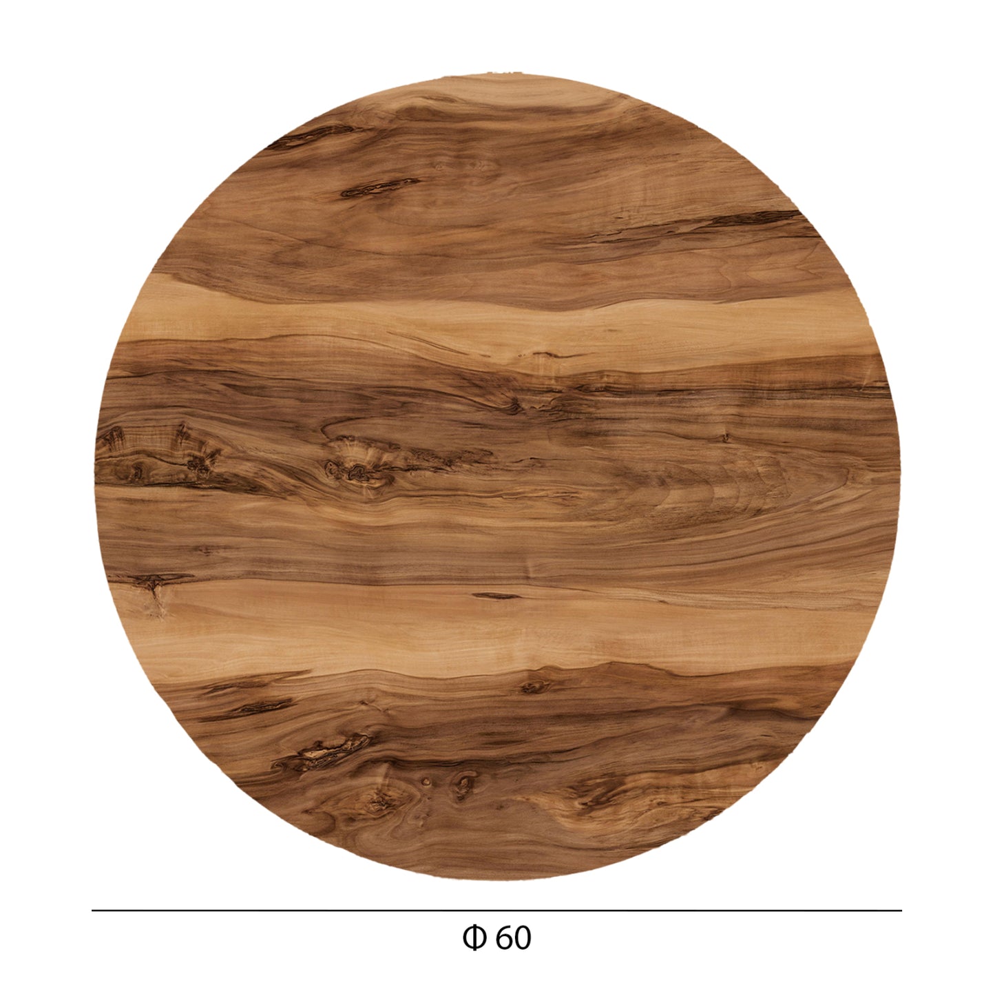 HPL TABLETOP HM5841.30 ROUND IN INDIAN SHESHAM Φ60cm.