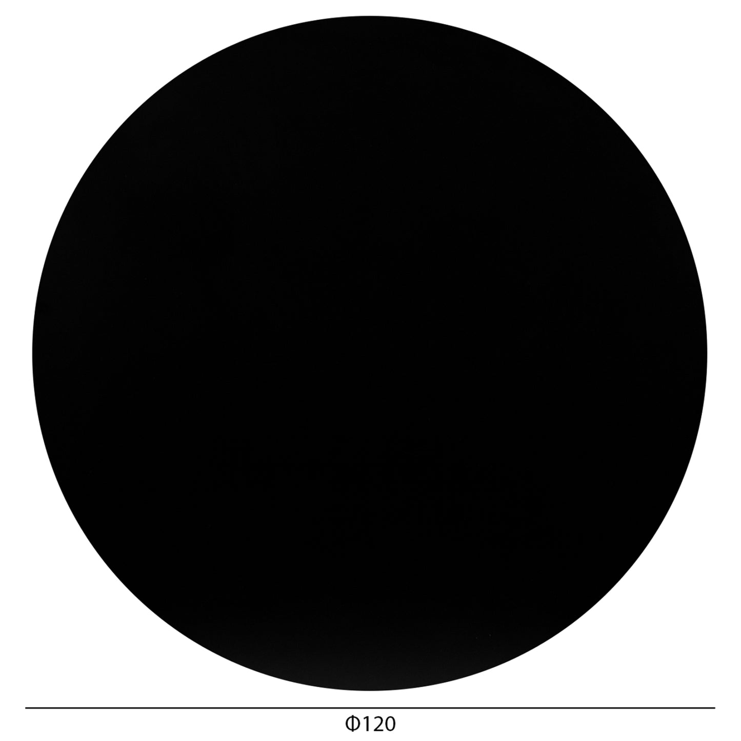 HPL TABLETOP HM6351.21 ROUND IN BLACK Φ120cm.