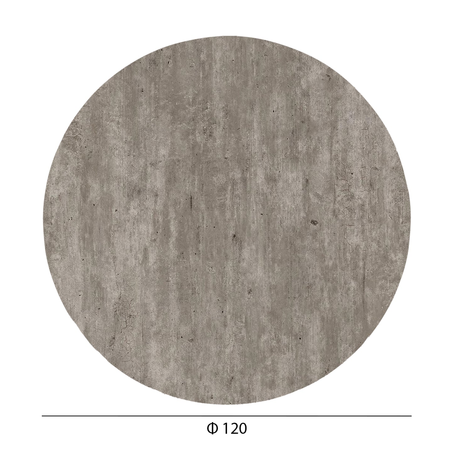 HPL TABLETOP HM6351.37 ROUND IN CONCRETE Φ120cm.