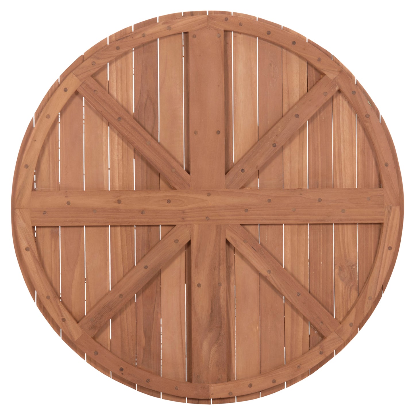 TABLETOP ROUND HM18134 TEAK WOOD--NATURAL COLOR Φ80x4(thickness)cm.