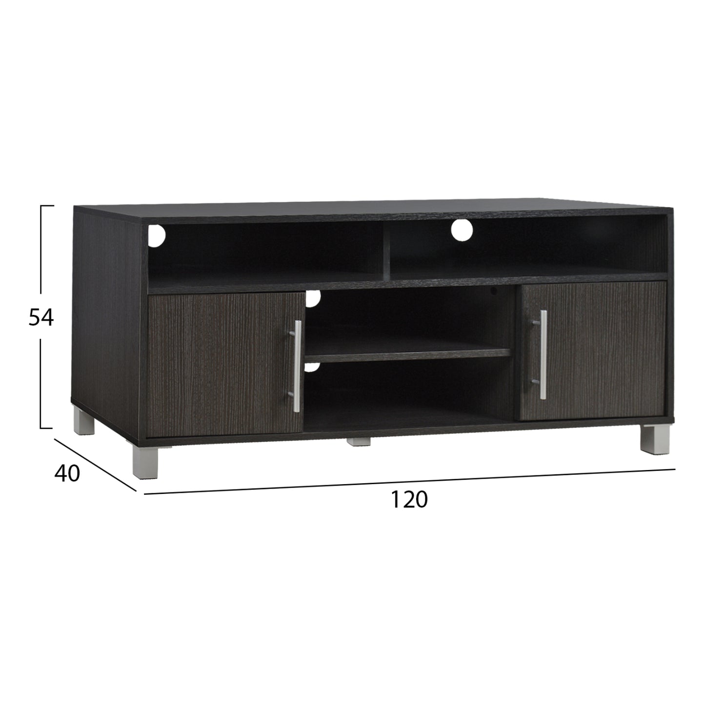 TV furniture melamine HM2202.01 Zebrano 120x40x54