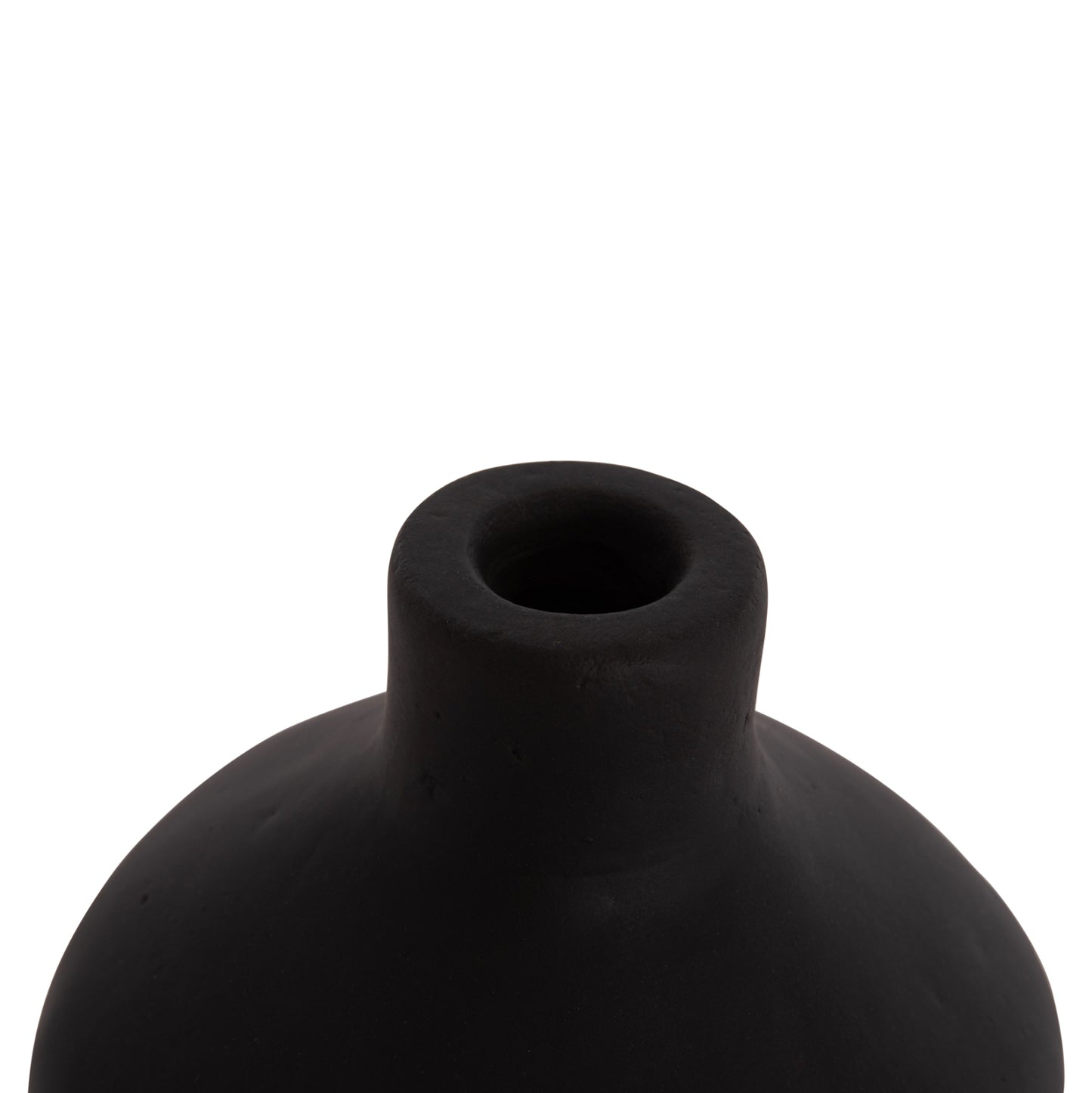 TABLE DECORATIVE VASE CHELIN HM4670S TERRACOTA IN BLACK--Φ20x25Hcm.