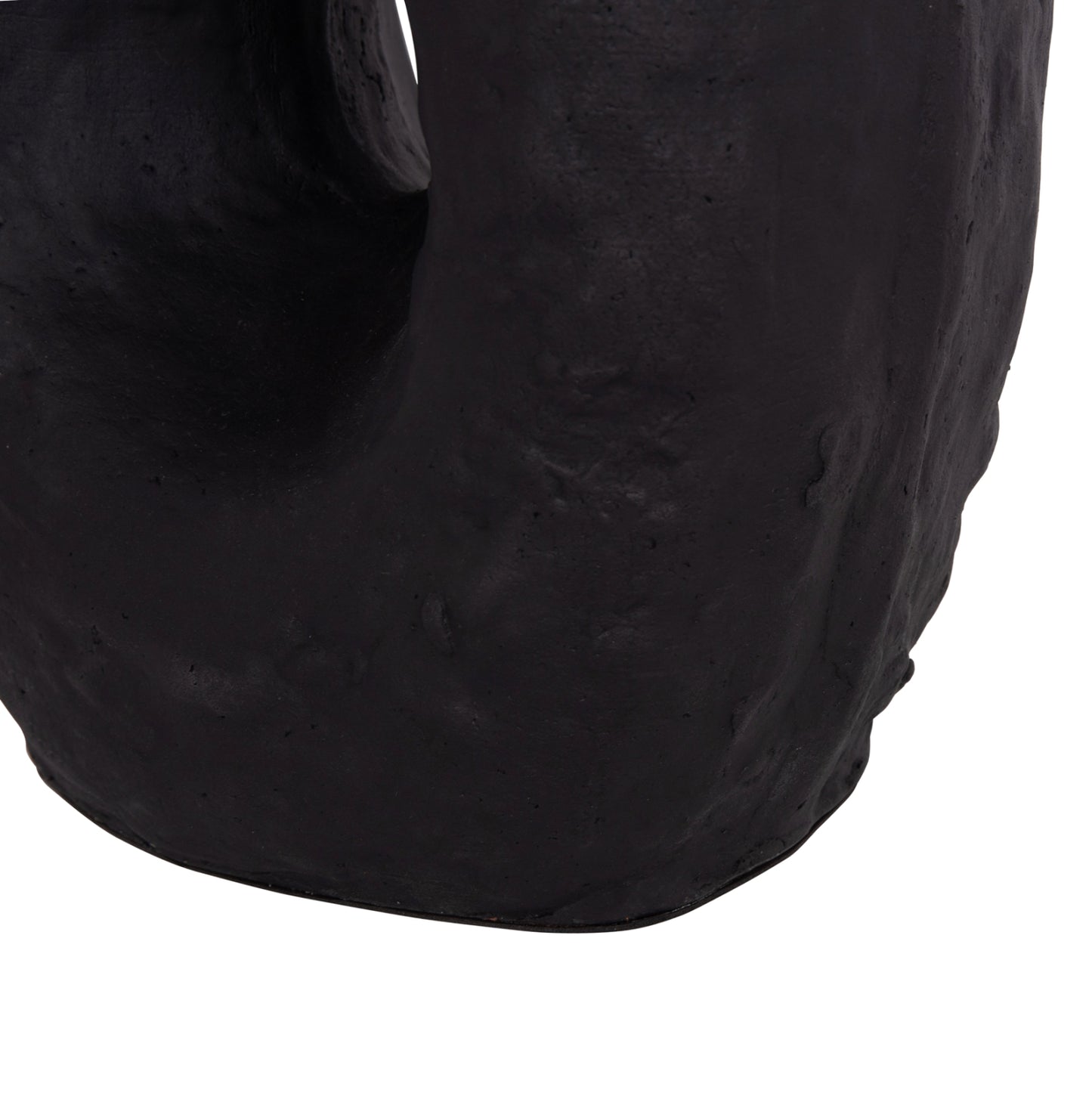 DECORATIVE TABLE VASE NAMENTIS HM4673.01L TERRACOTA IN BLACK COLOR--26.5x16x36.5Hcm.