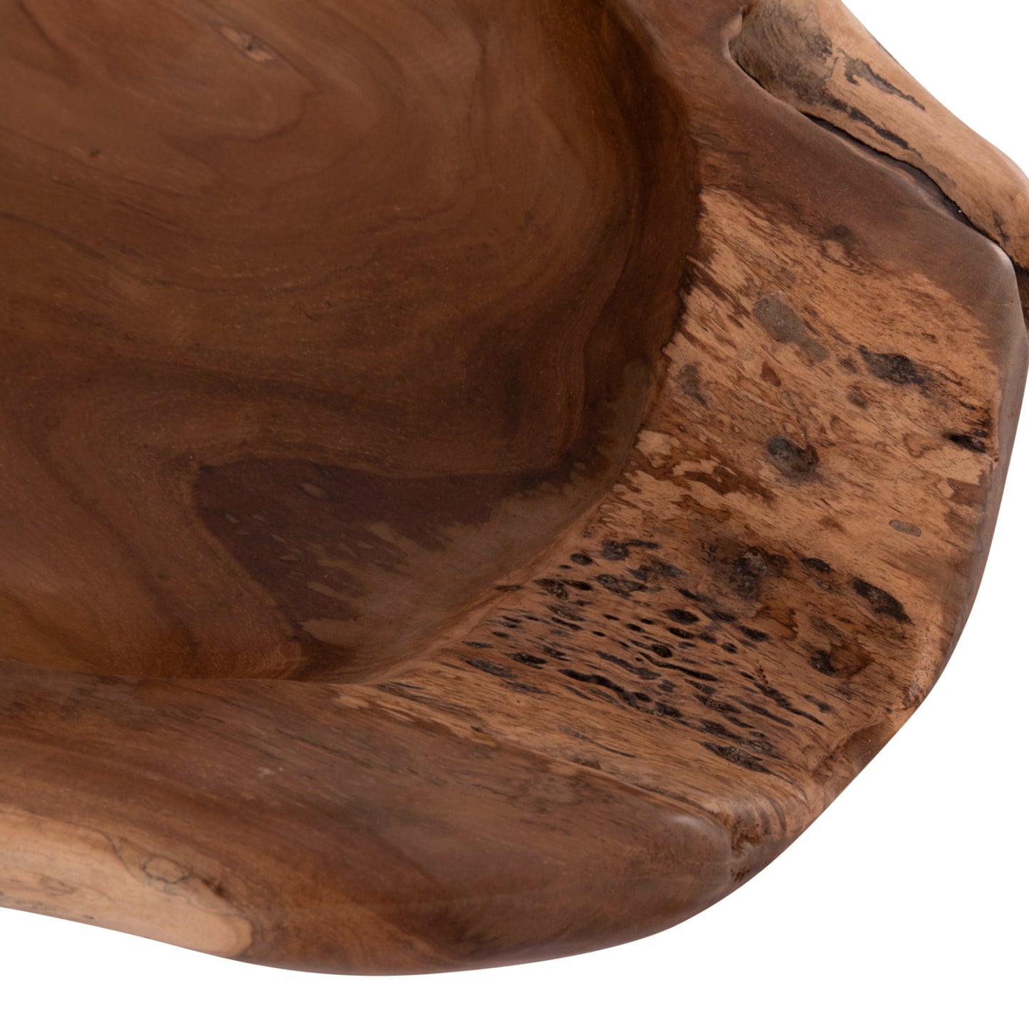 TABLE DECOR BOWL NOKI HM18297 TEAK WOOD--NATURAL COLOR 60x46x15Hcm.