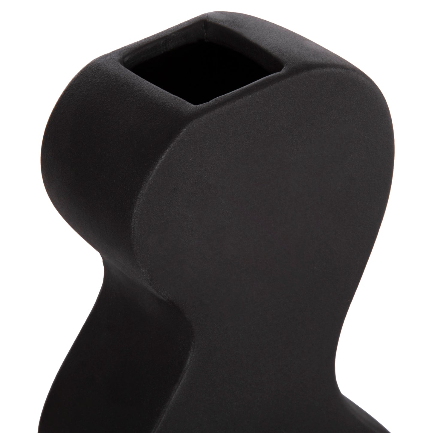 CERAMIC TABLE DECOR SERIES "SEBOR" HM4590.02 BLACK MATTE 13x6x22Hcm.