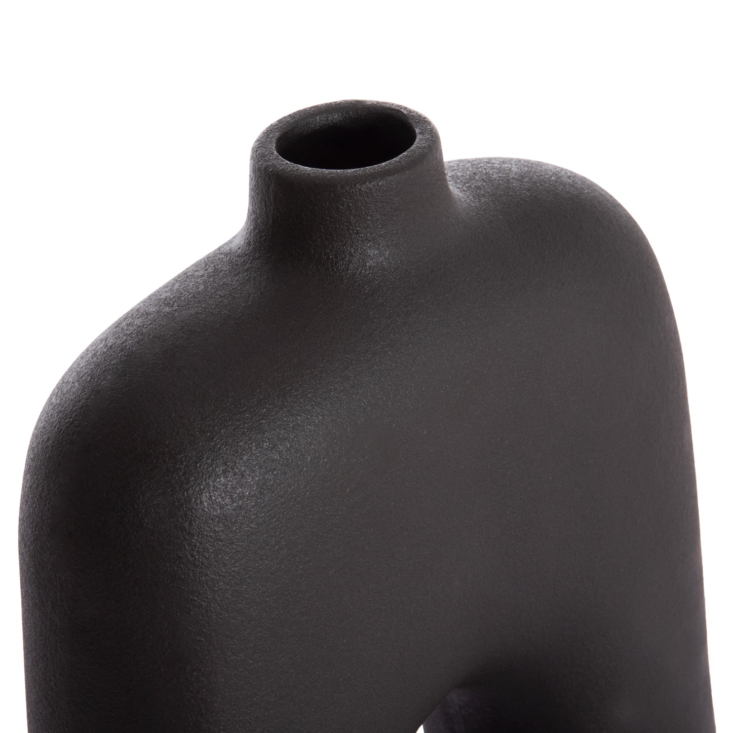 CERAMIC TABLE DECOR SERIES ISIL HM4599.02 BLACK MATTE 22x8x29Hcm.
