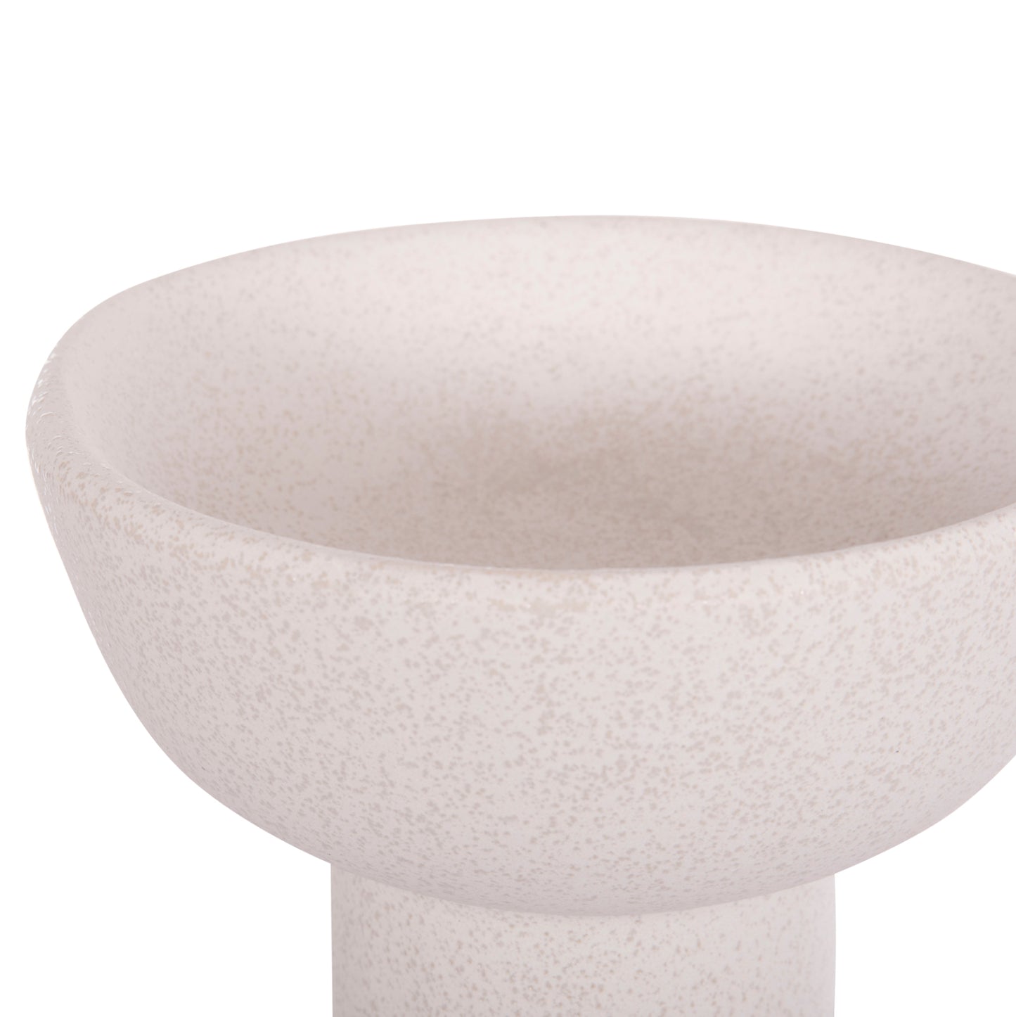 CERAMIC TABLE DECOR ELENDIL HM4603.01 OFF WHITE WITH CRYSTALLISATION Φ20x26.5Hcm.