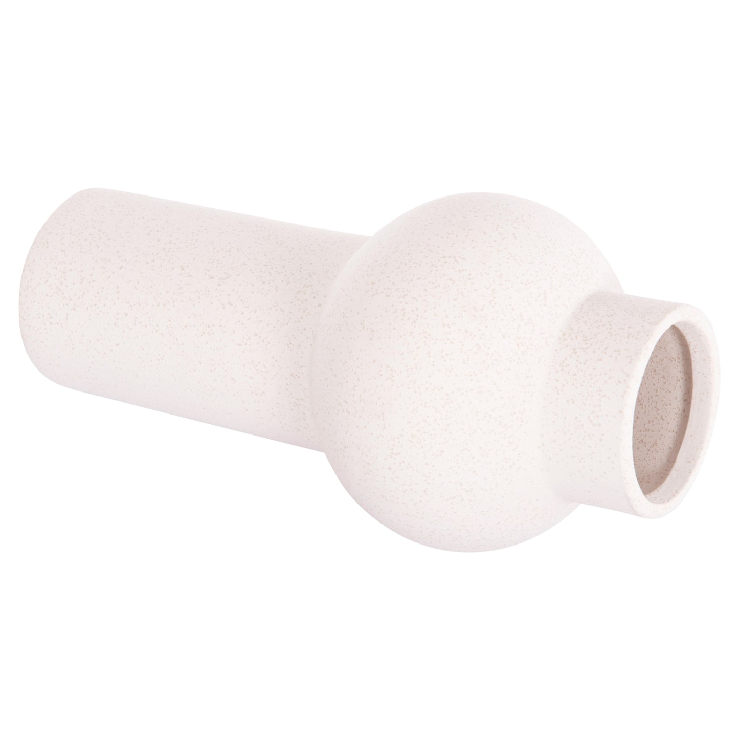 CERAMIC TABLE DECOR SCEPTER HM4605.01 OFF WHITE WITH CRYSTALLISATION Φ15x30Hcm.