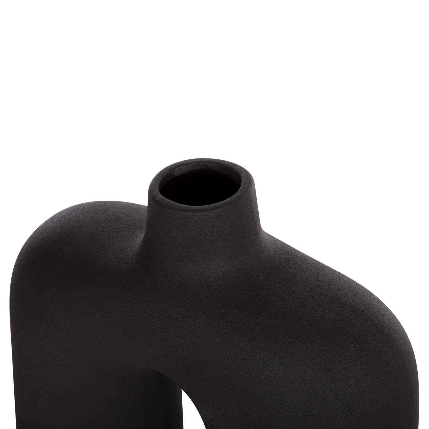 CERAMIC TABLE DECOR ISIL HM4600.02 MATTE BLACK 27x9,5x22,5Η cm.