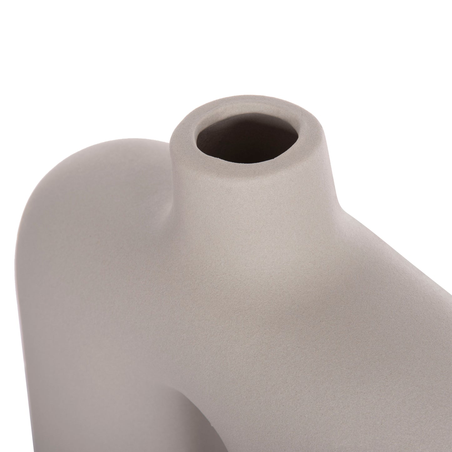 CERAMIC TABLE DECOR ISIL HM4600.03 MATTE GREY 27x9,5x22,5H cm.