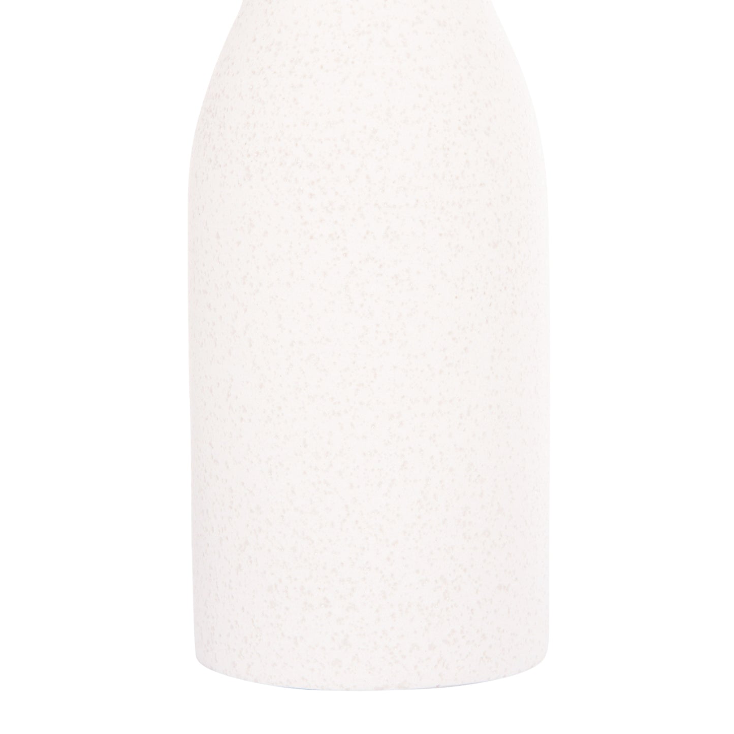 CERAMIC TABLE DECOR SCEPTER HM4615.01 OFF WHITE WITH CRYSTALLIZATION Φ7.5x30.5Hcm.