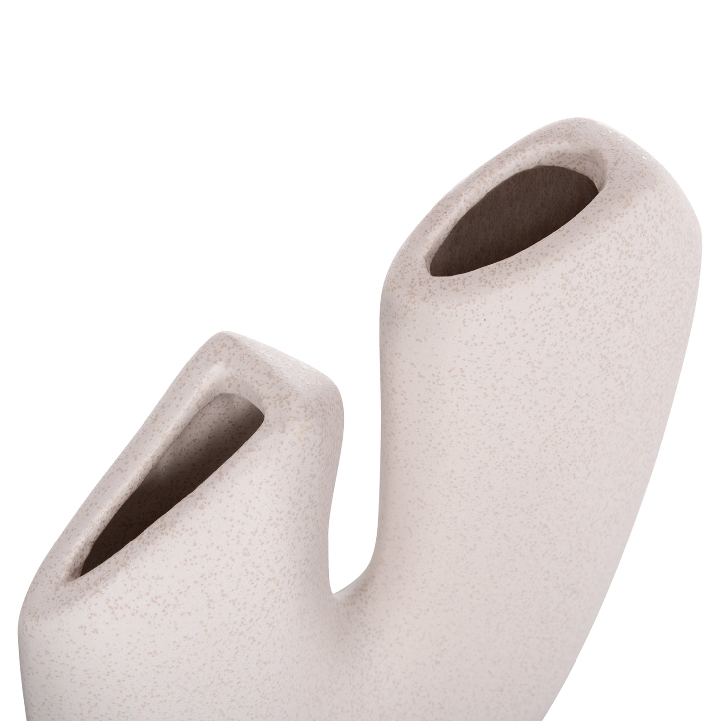 CERAMIC TABLE DECOR ARKEN HM4618.01 OFF WHITE WITH CRYSTALLIZATION 28x10x37Hcm.
