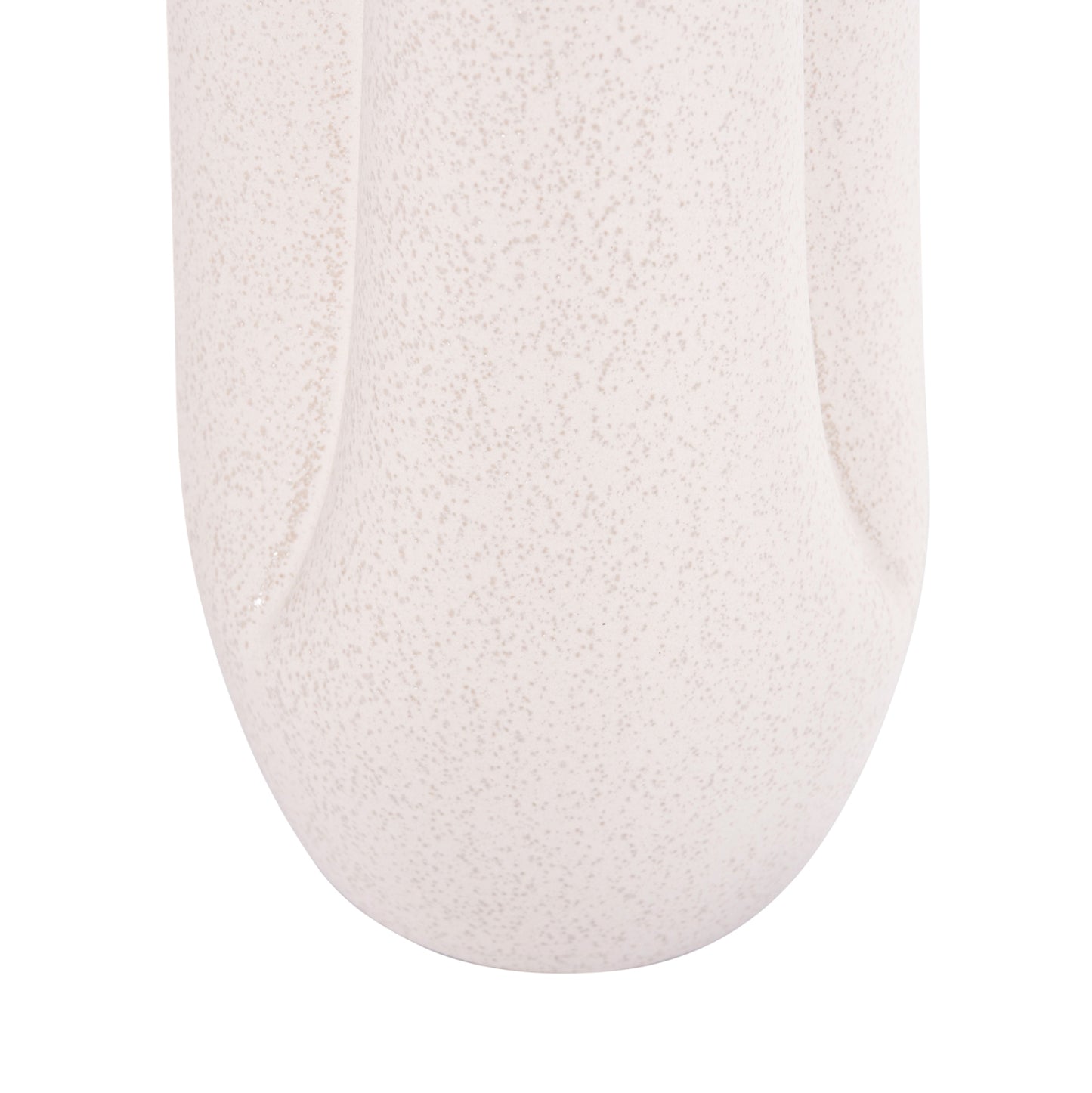 CERAMIC TABLE DECOR GLAZE HM4611.01 OFF WHITE WITH CRYSTALLIZATION Φ14x34Hcm.