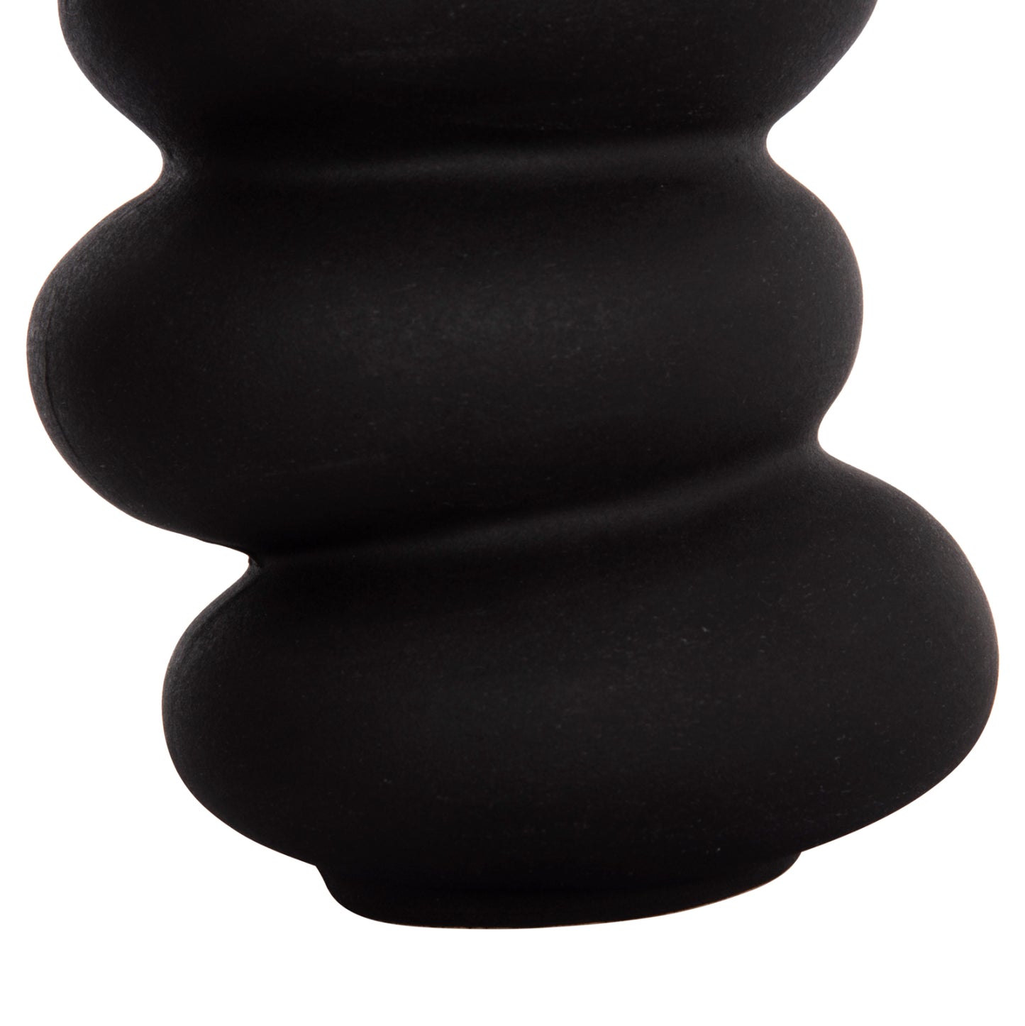 CERAMIC TABLE DECOR ROOK HM4628.02 MATTE BLACK Φ14x19Hcm.