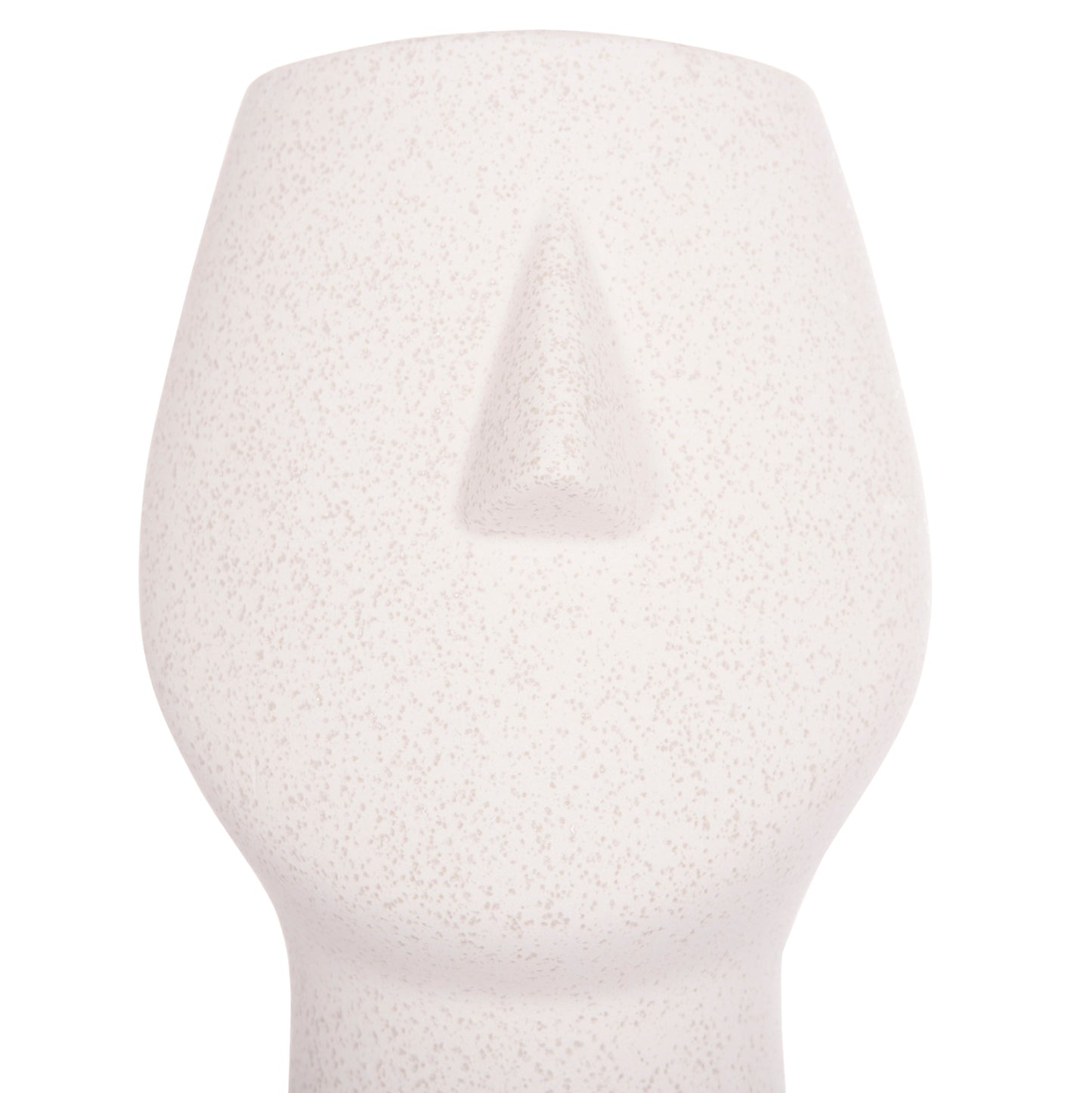 CERAMIC TABLE DECOR HUMANS HM4631 OFF WHITE WITH CRYSTALLIZATION Φ14x25Hcm.