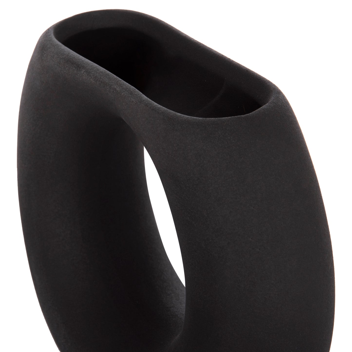 CERAMIC TABLE DECOR ELLIPTO HM4646.02 MATTE BLACK 18x6.5x14Hcm.