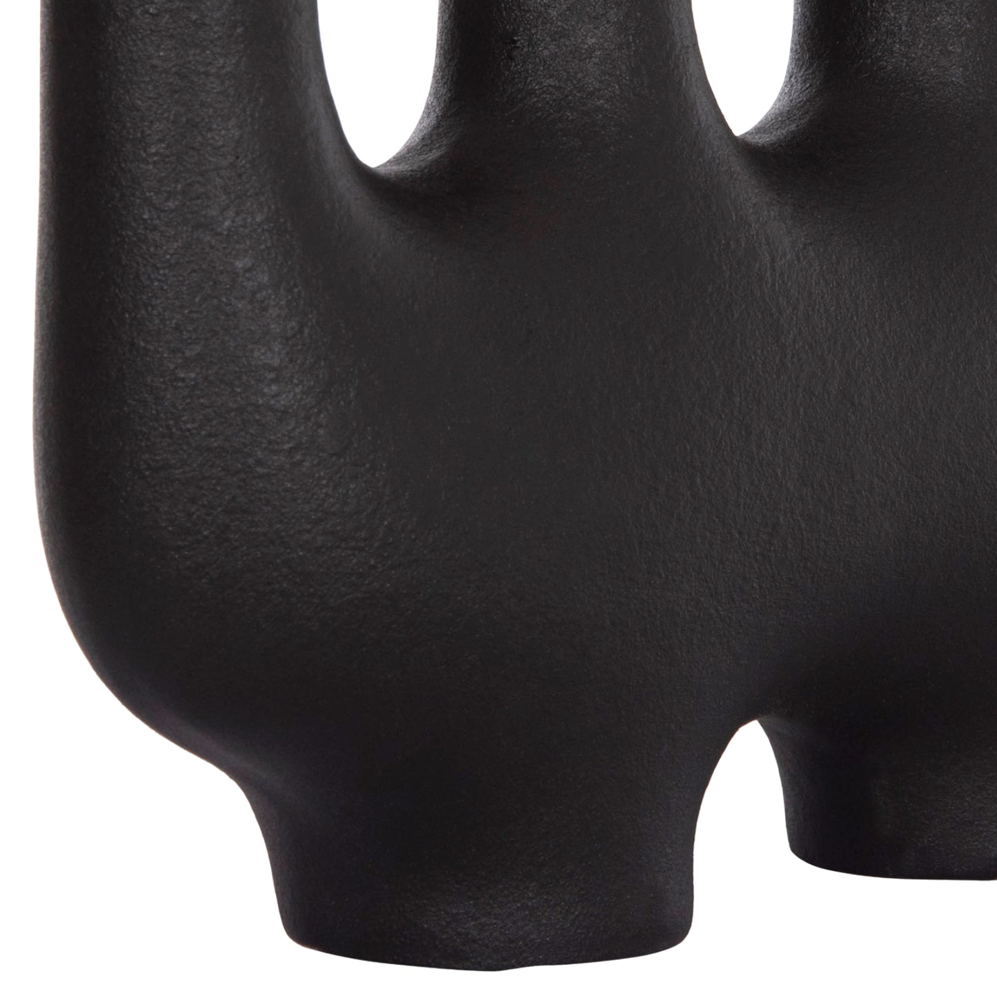 CERAMIC TABLE DECOR MANI HM4641.02 MATTE BLACK 21x6x13Hcm.