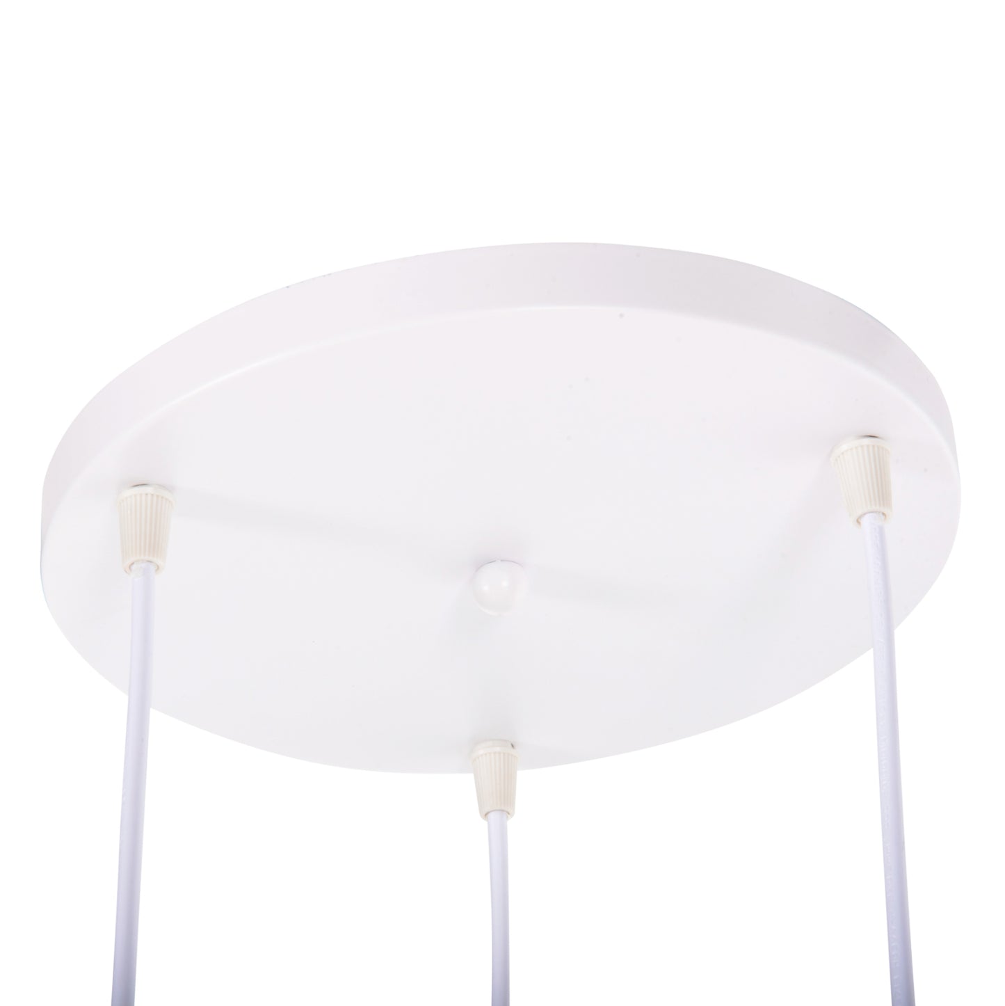 CEILING PENDANT 3-LIGHTER HM4166.02 METAL SPHERES IN WHITE-ORANGE Φ20x112Hcm.