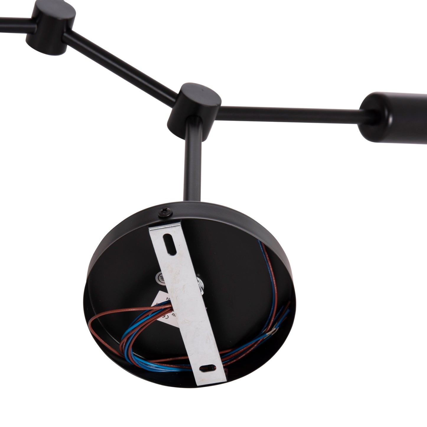CEILING PENDANT 4-LIGHT FIXTURE LIGHTY HM7405.11 BLACK METAL 57x5x52Hcm.