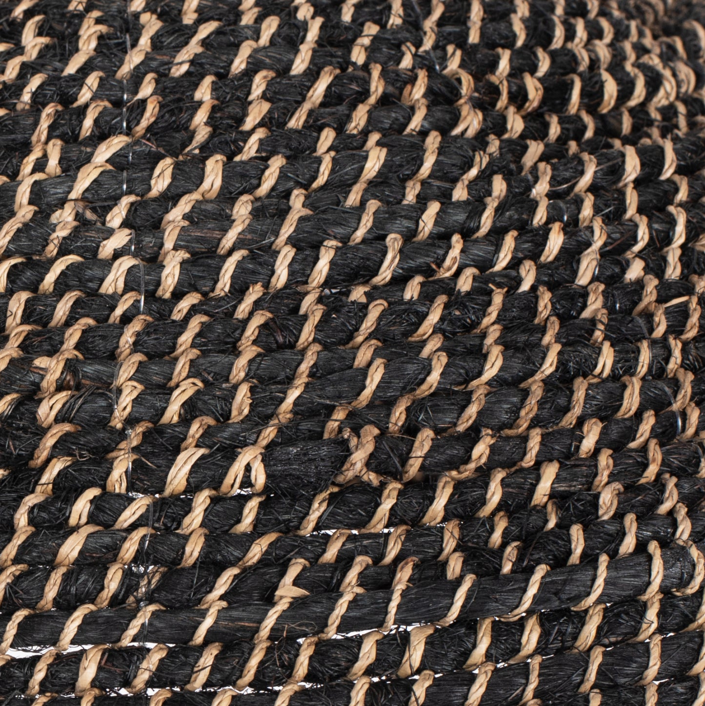 CEILING PENDANT MADE OF RECYCLED ABACA IN BLACK COLOR Φ49x15Hcm.HM7783