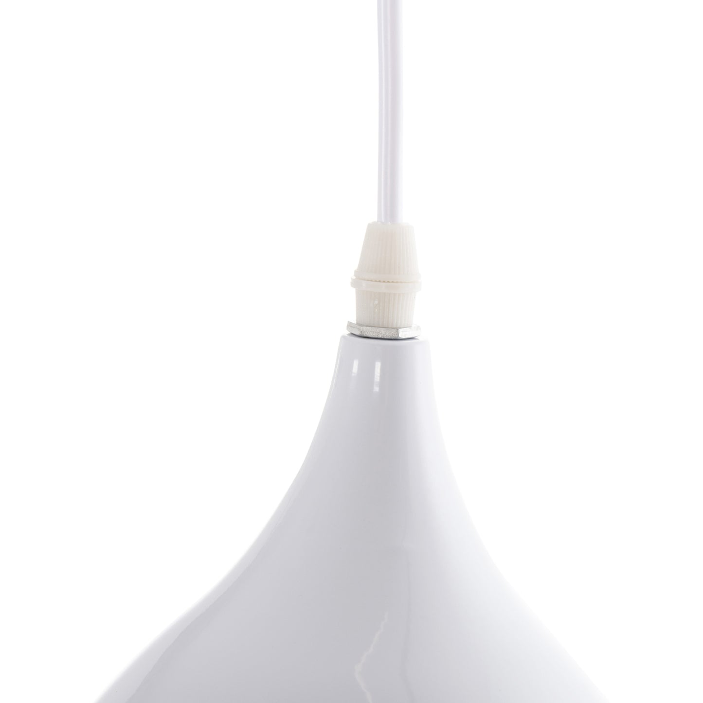 CEILING PENDANT LAMP HM4138 3-LIGHT WHITE METAL Φ33x33-115Hcm.