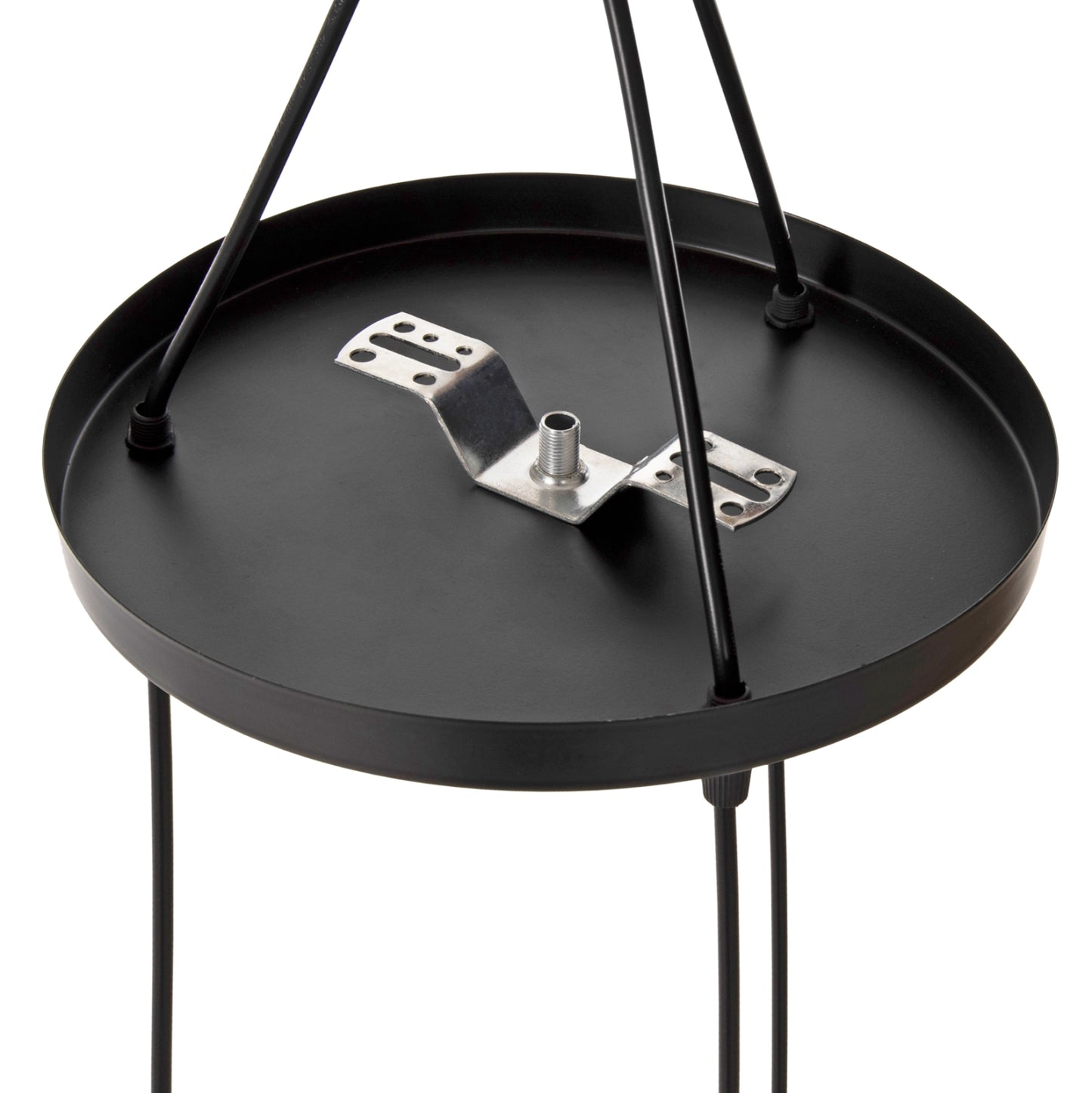CEILING PENDANT LAMP HM4182 3 BLACK METAL CAPS PYRAMID Φ23x124Hcm.