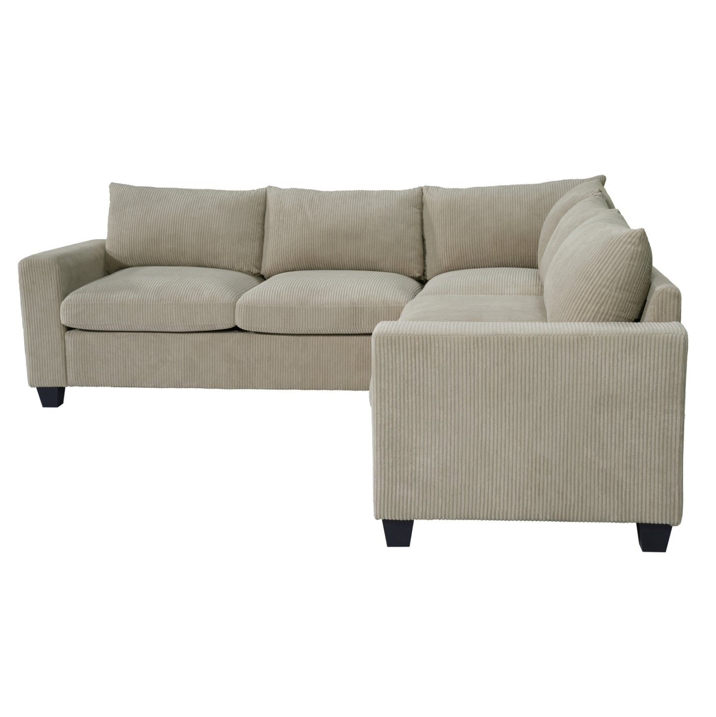 CORNER SOFA CALDER HM3286.03 BEIGE FABRIC 254x254x90(seat)x91Hcm.