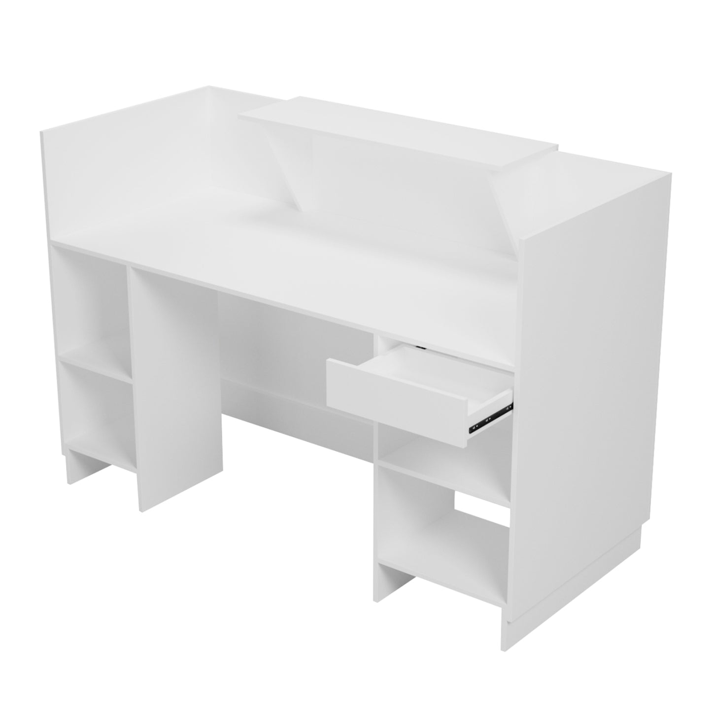 RECEPTION DESK BARRY HM2153.02 MELAMINE IN ALL WHITE 160x70x110Hcm.