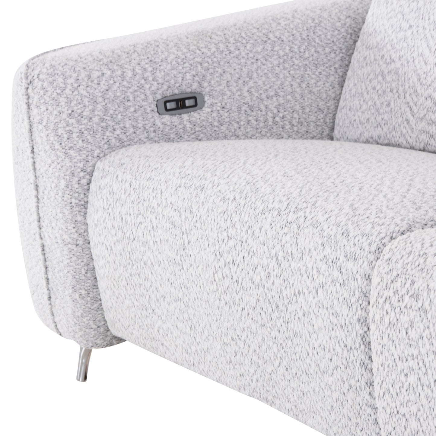 RIGHT CORNER 3-SEAT SOFA WITH RECLINE VALENTE SM3317.01R LIGHT GREY FABRIC 275x160x104H