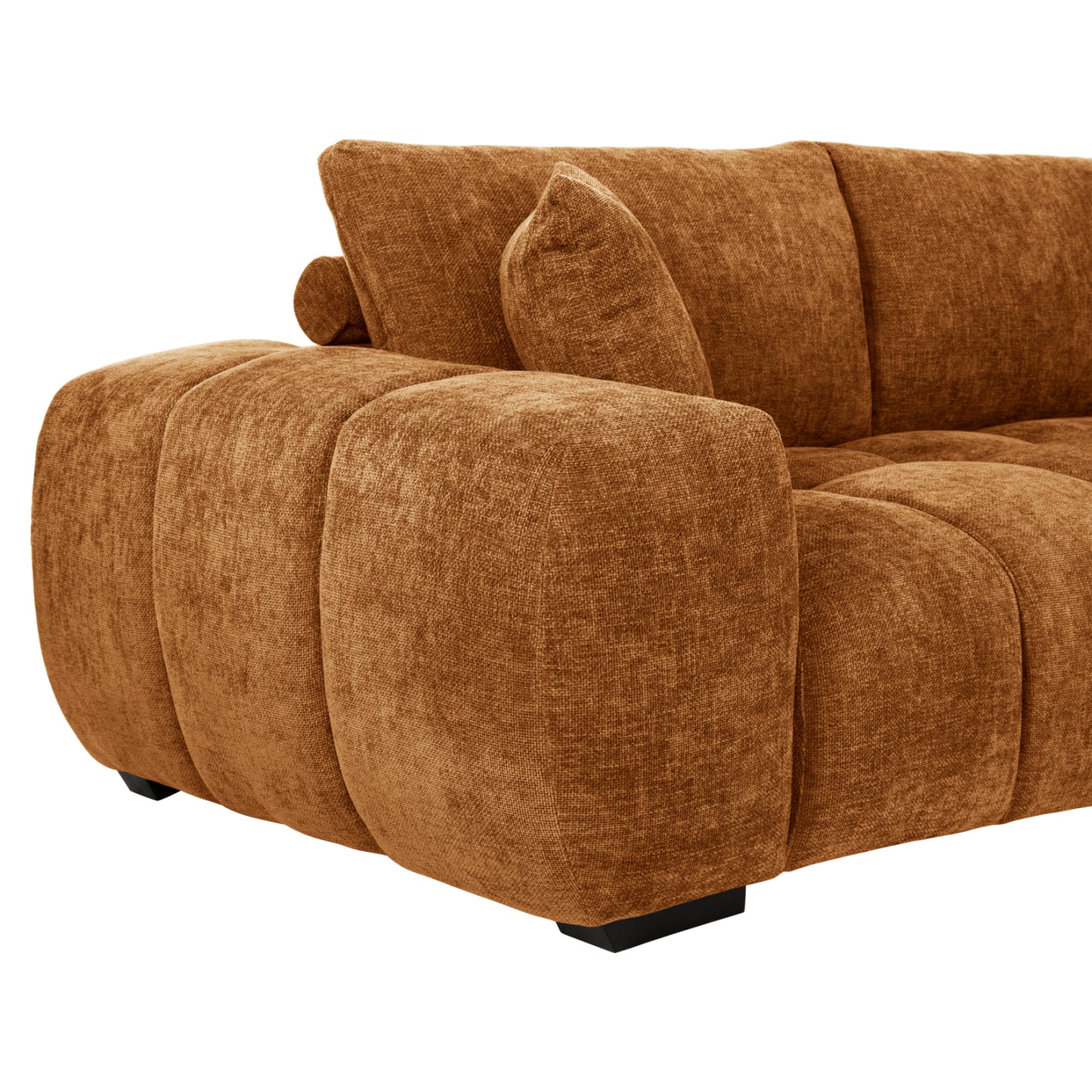 CORNER SOFA (RIGHT) COVEN HM3266.02R BRICK RED FABRIC 298x102-208x85Hcm.