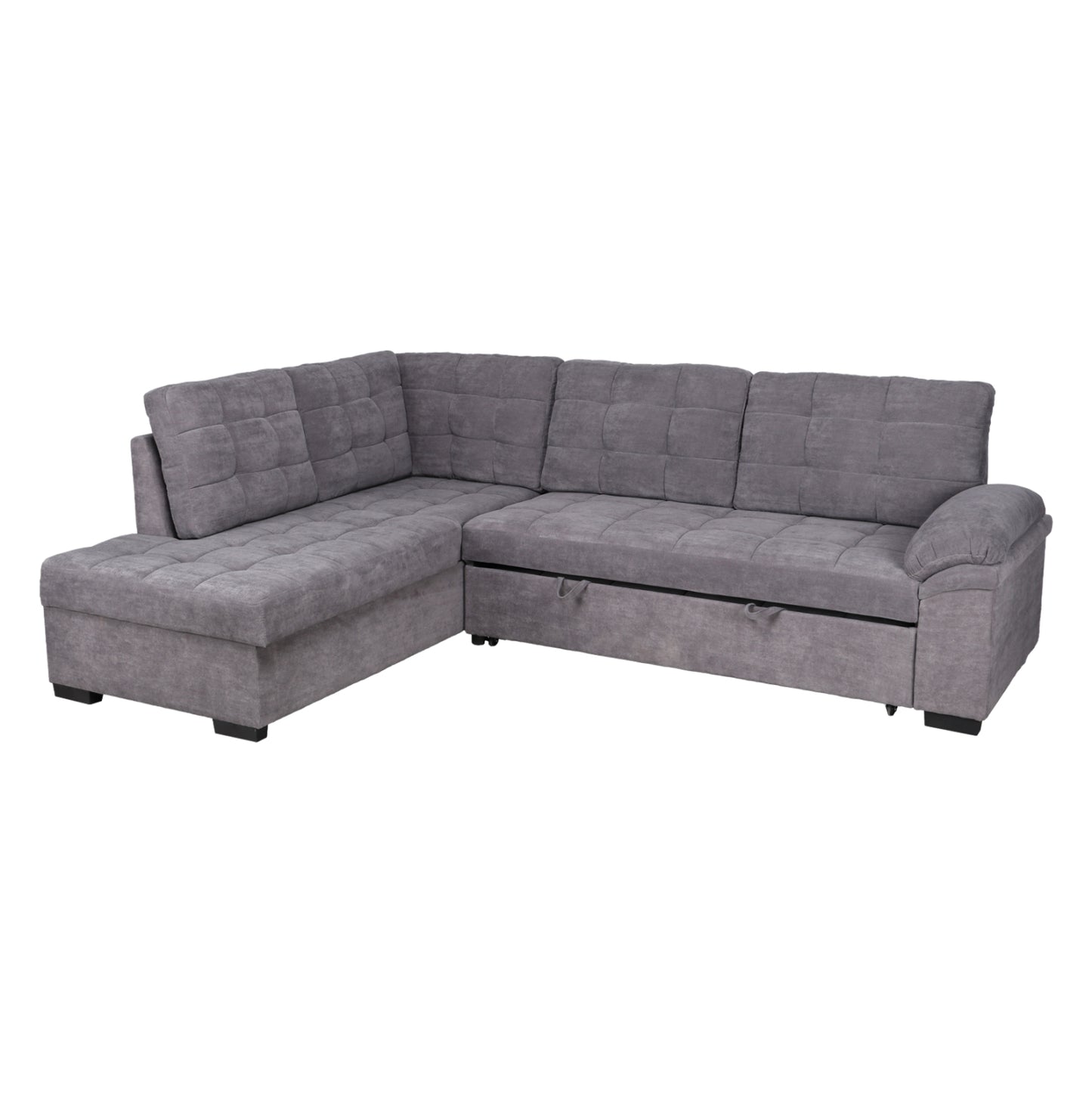 Sofa bed Jade left corner in dark grey color HM3144.02L 252x159x84h cm