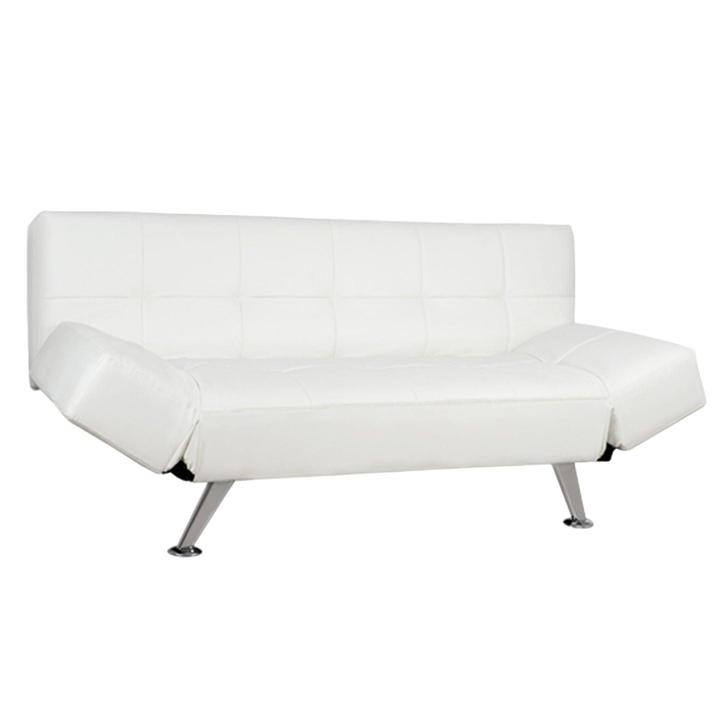Sofa/Bed HM3001.01 Thom with folding arms White PU 189x93x82 cm