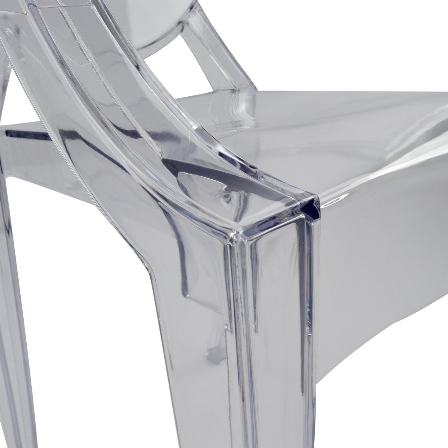 Chair acrylic clear with arms Aramis HM0169 52,2x56,5x92Ηcm