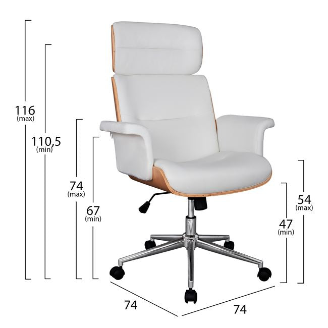 Manager's office chair SUPERIOR PRO HM1108.02 Sonama-White 74x74x116 cm