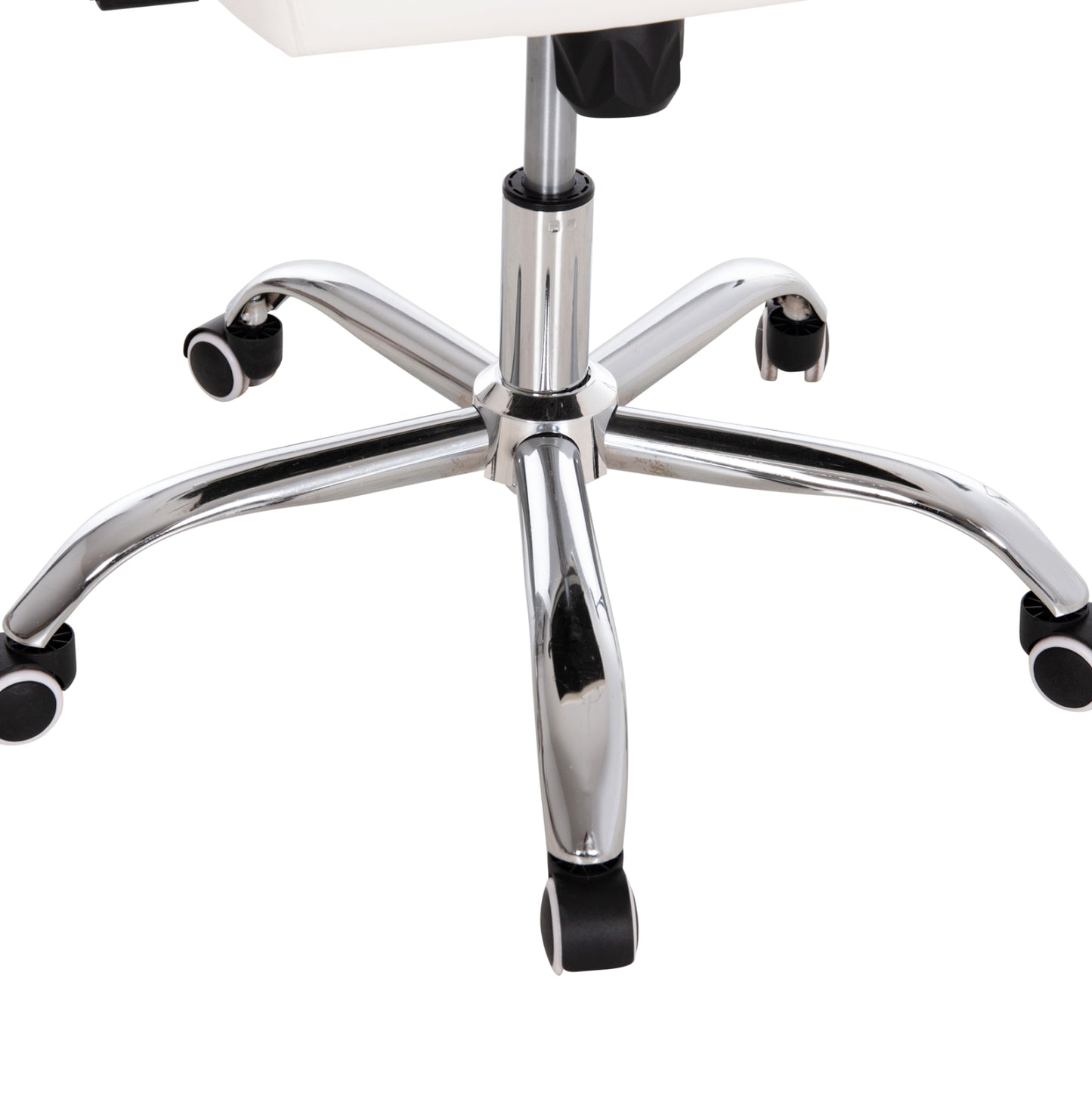MANAGER'S OFFICE CHAIR BOSS HM1059.32 WHITE PU-CHROMED METAL FRAME AND BASE 53x57x109Hcm.