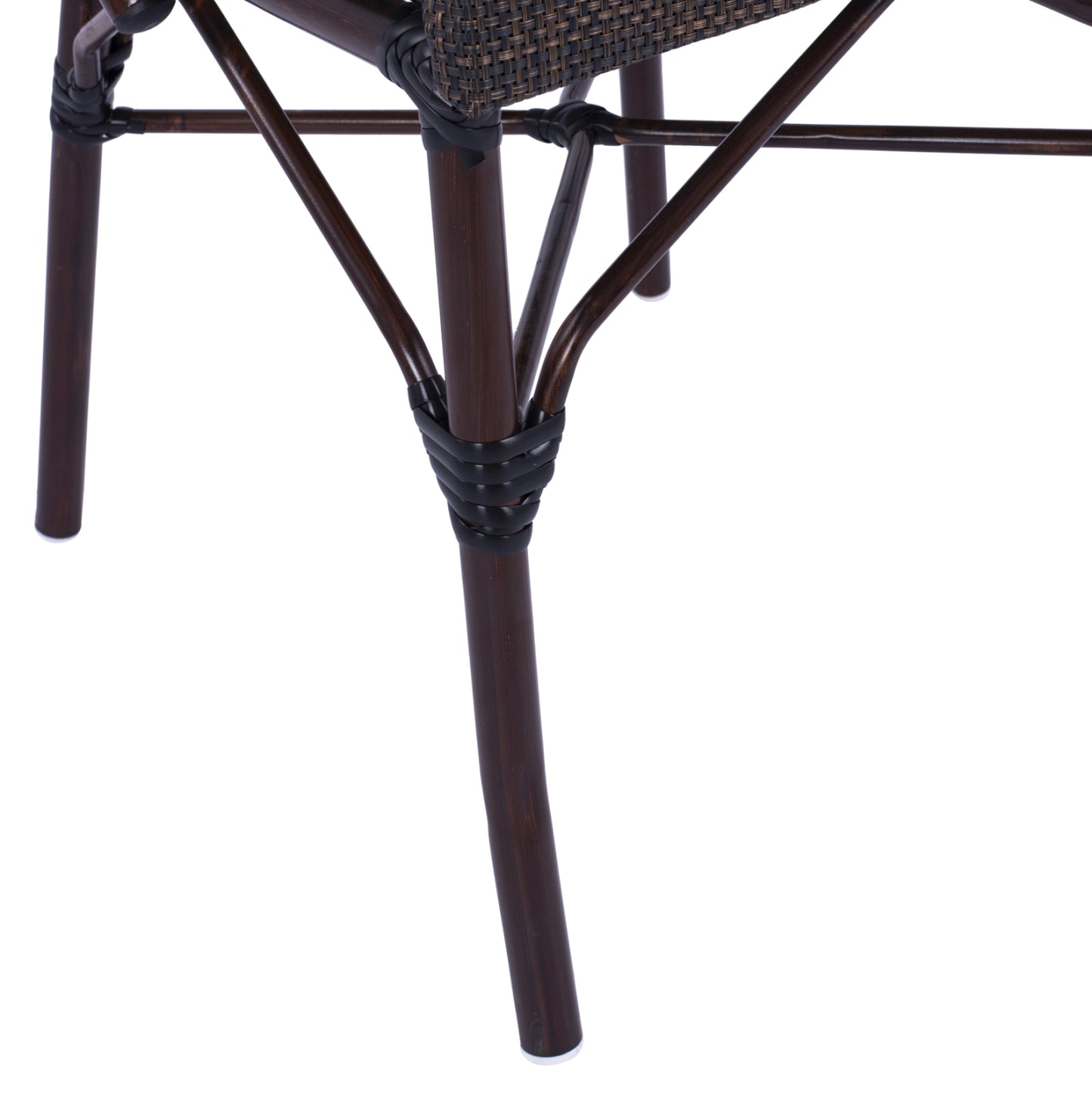 Metallic Chair Bamboo Look Brown HM5718 54x62x89 cm