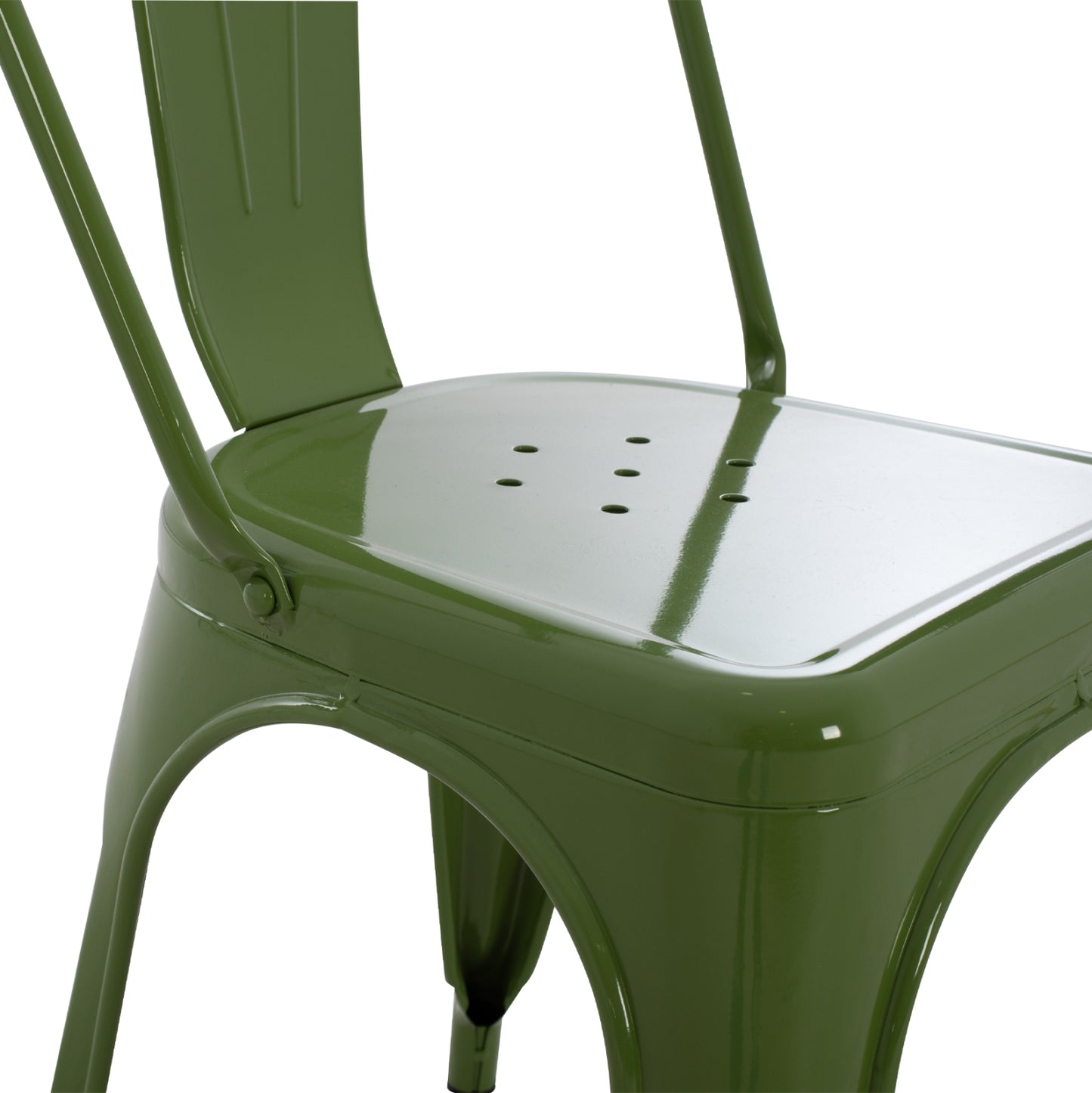 DINING CHAIR MELITA HM8641.13 METAL IN LIGHT OLIVE GREEN COLOR 43x50x82Hcm.