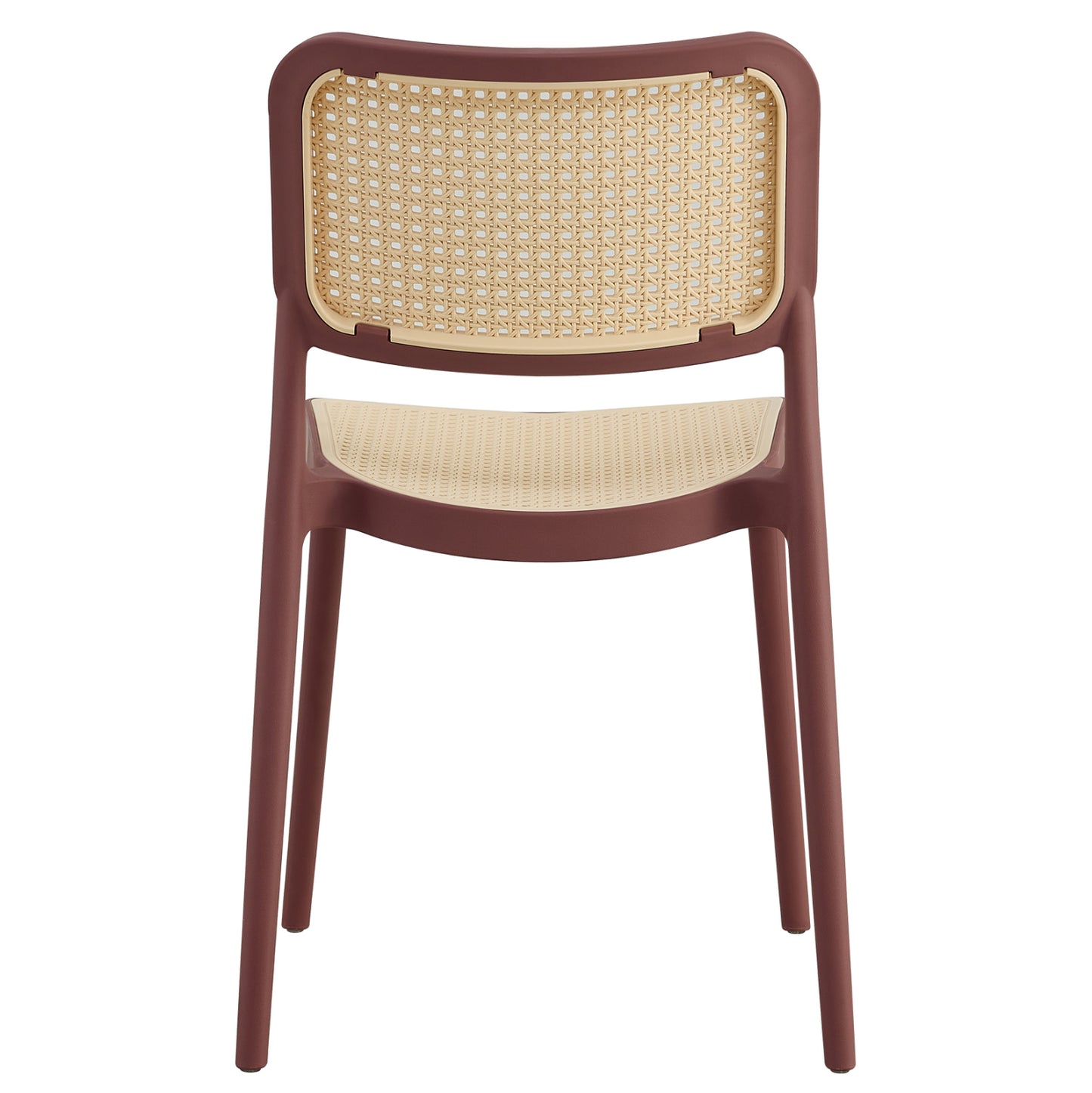 CHAIR POLYPROPYLENE MEKO HM5934.05 MAROON AND BEIGE 51x52x80Hcm.