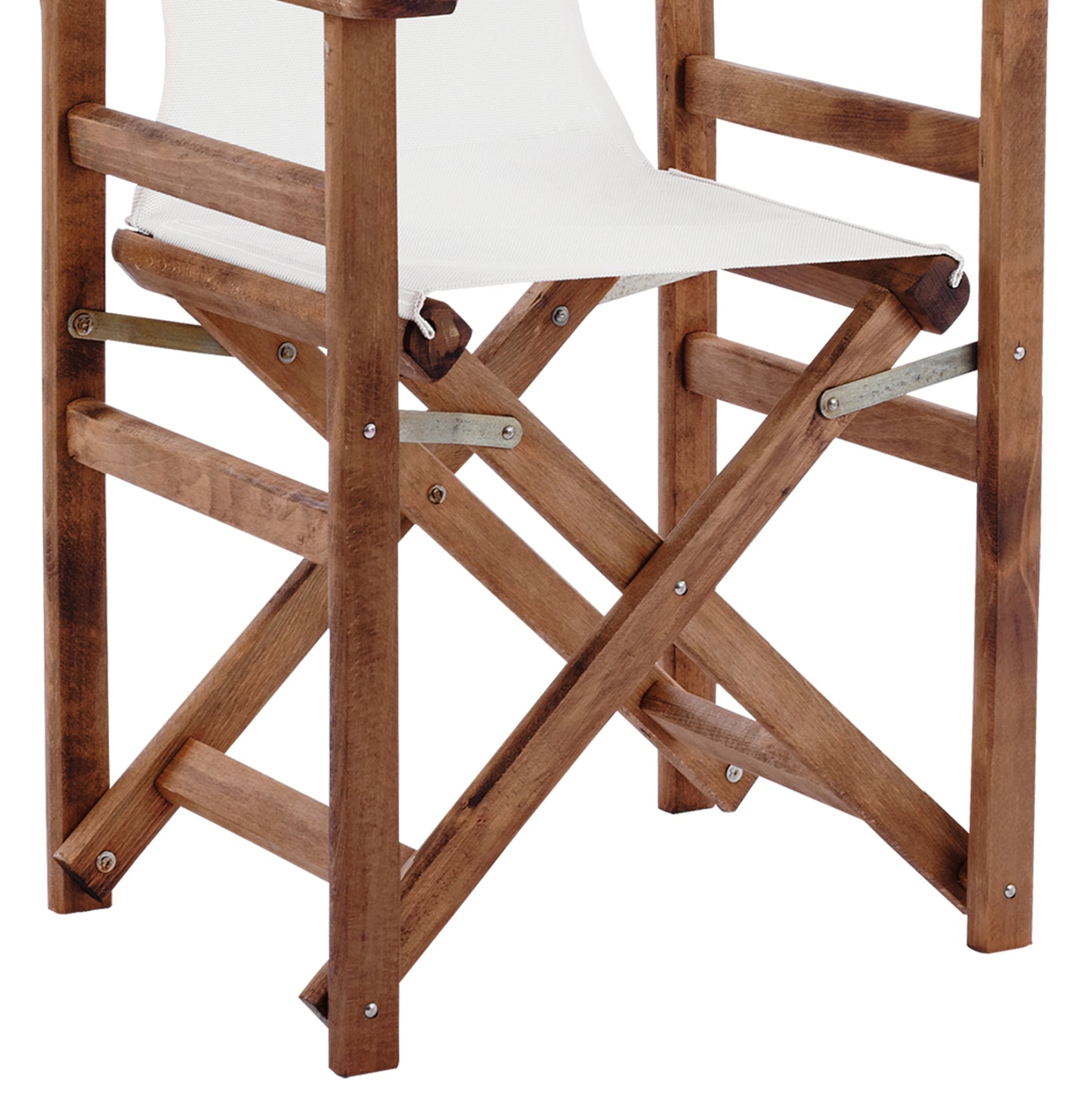 Director's chair Limnos Walnut cream textline HM10368.60 57X54X88,5 cm