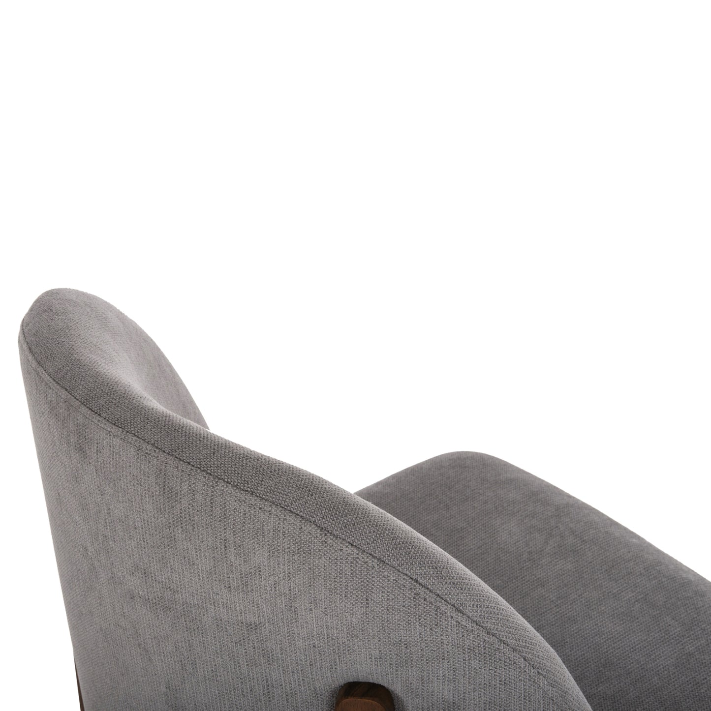 DINING CHAIR RAMMER HM9744.01 RUBBERWOOD IN WALNUT-GREY FABRIC 57x55x86Hcm.